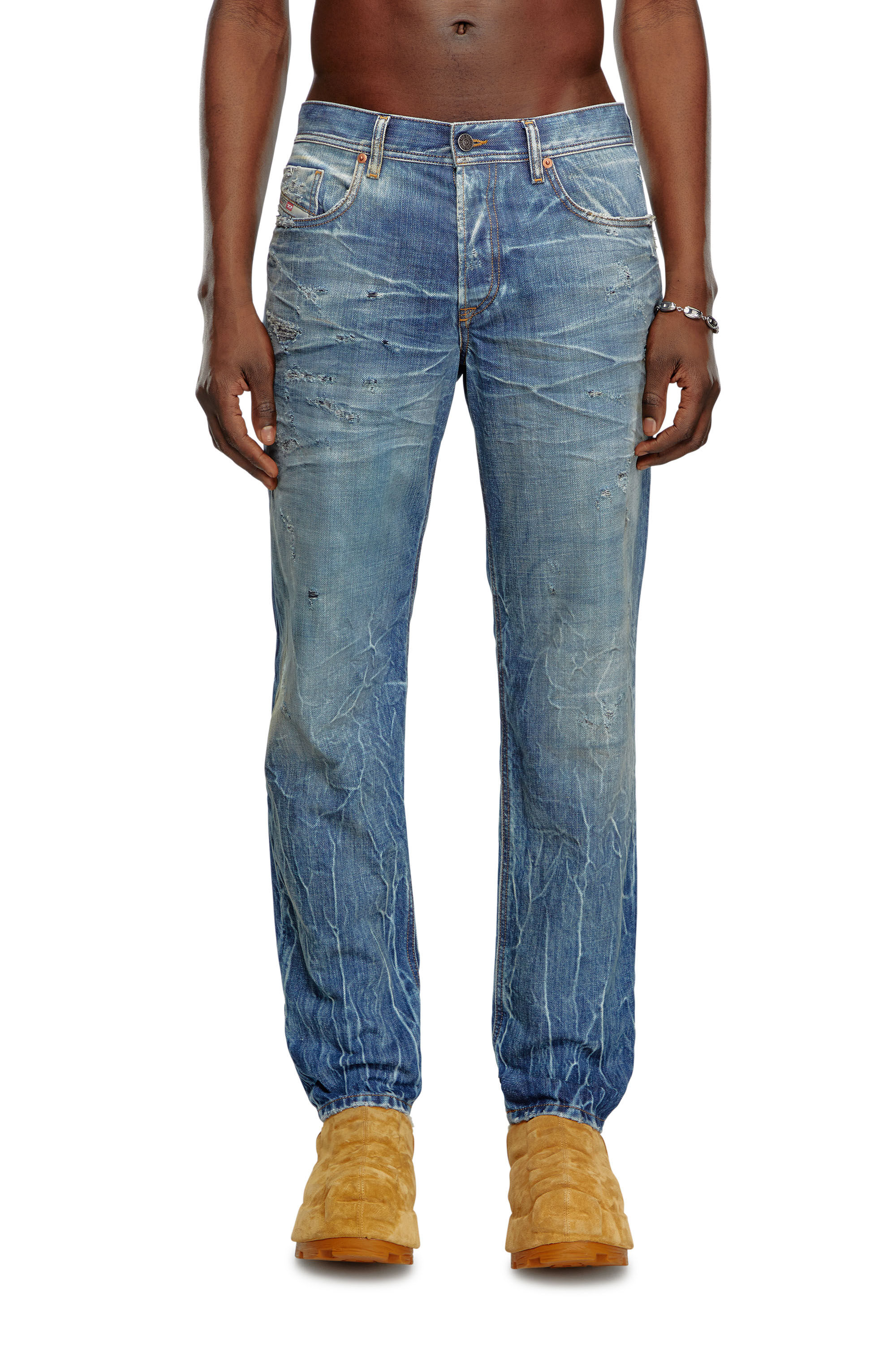 Diesel - Hombre Tapered Jeans 2023 D-Finitive 09K37, Azul medio - Image 3