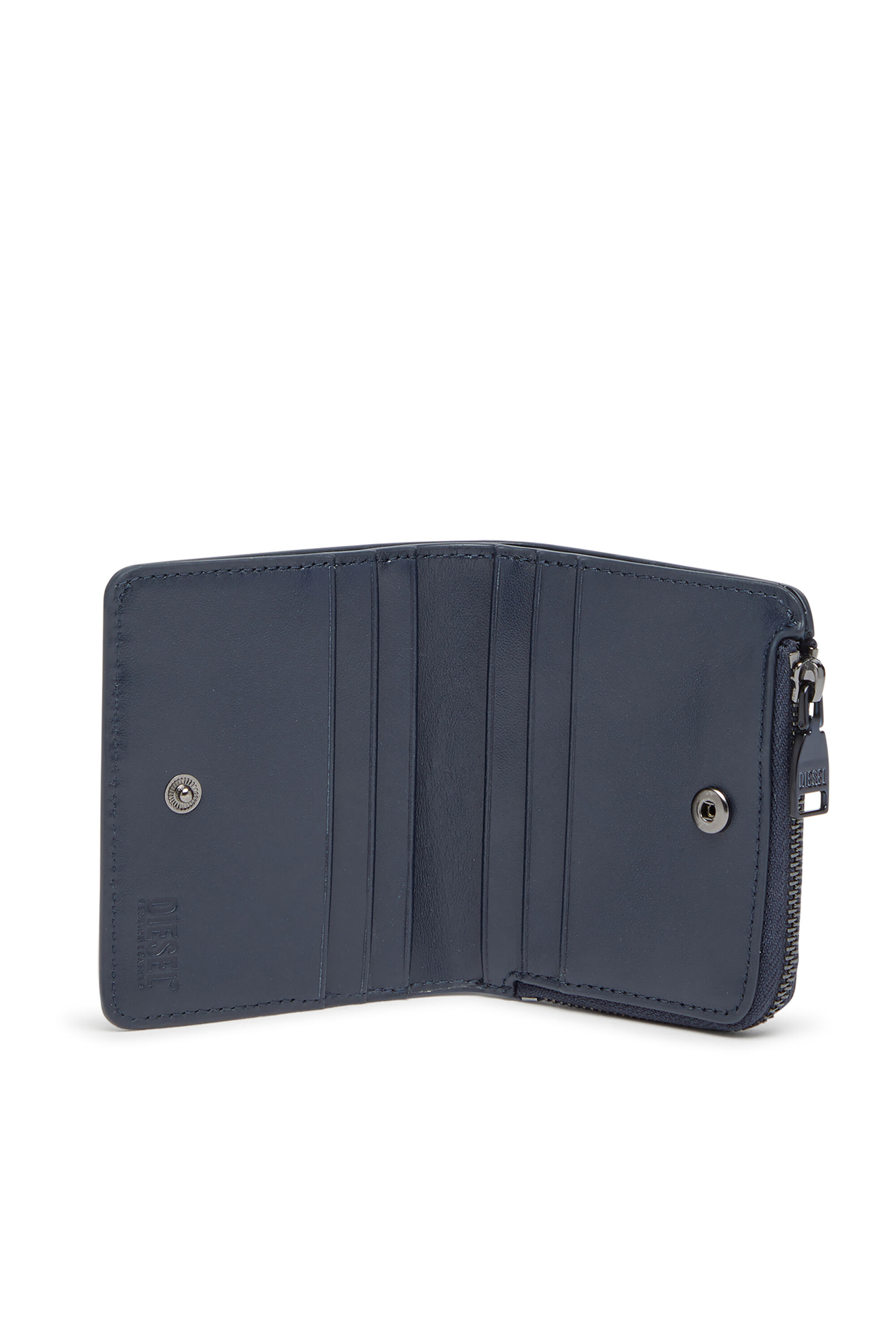 Diesel - HOLI -D BI FOLD ZIP L, Tarjetero de cuero con cremallera Hombre in Azul marino - 3