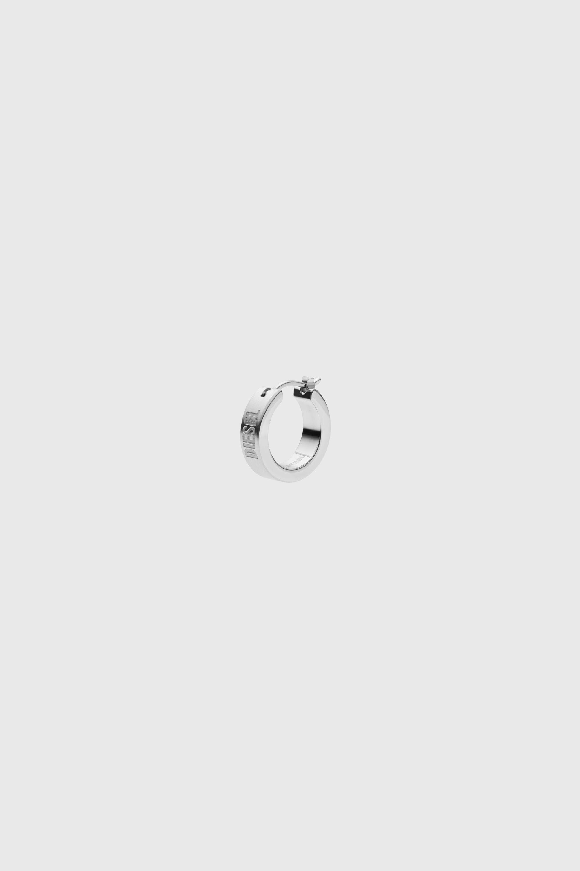 Diesel - DX1639040 JEWELLERY, Pendiente de aro de acero inoxidable Unisex in Plateado - 1