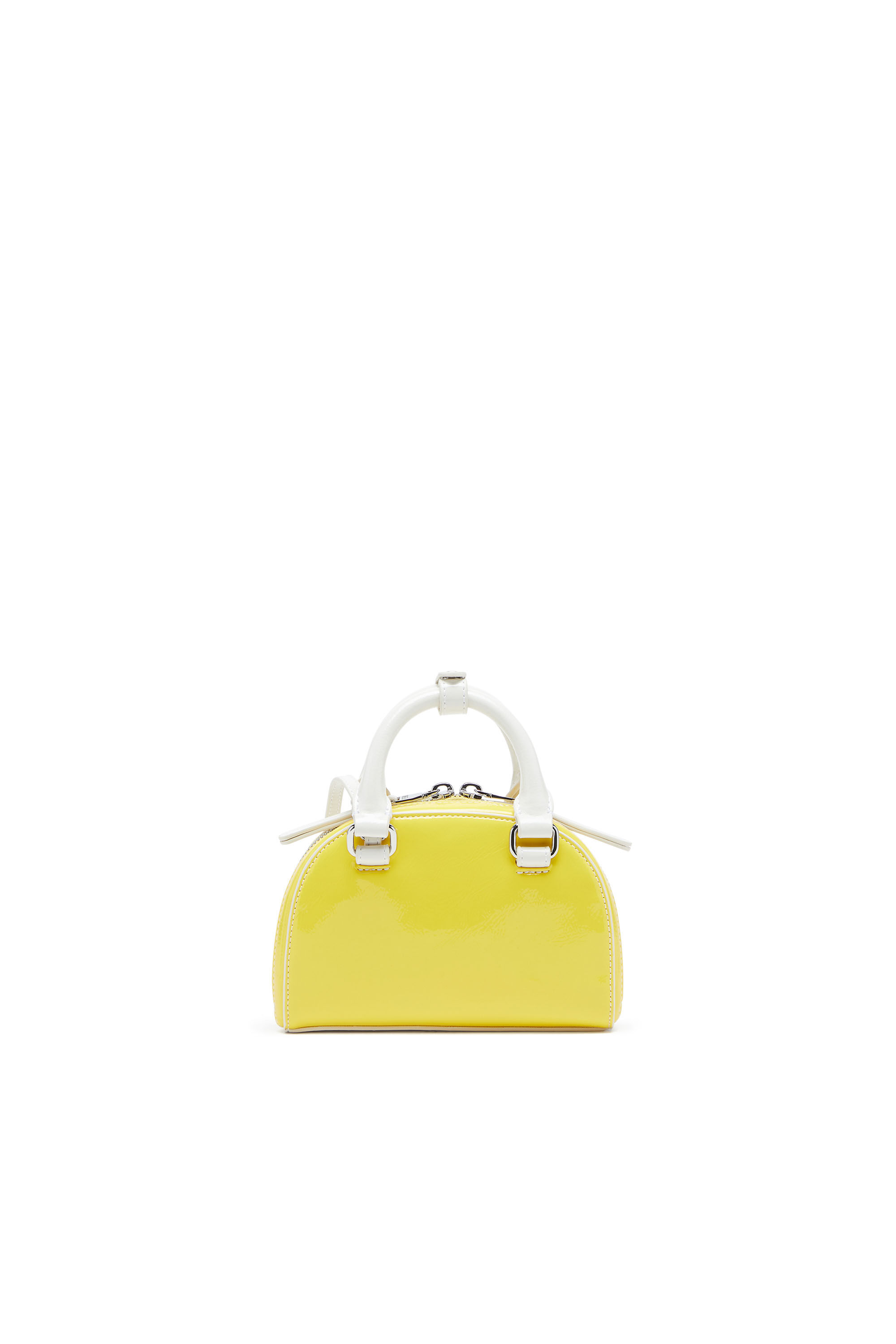 Diesel - 1DR DOME CROSSBODY XS, Woman's 1DR Dome-Slim bowling bag with naplak effect in Yellow - 3