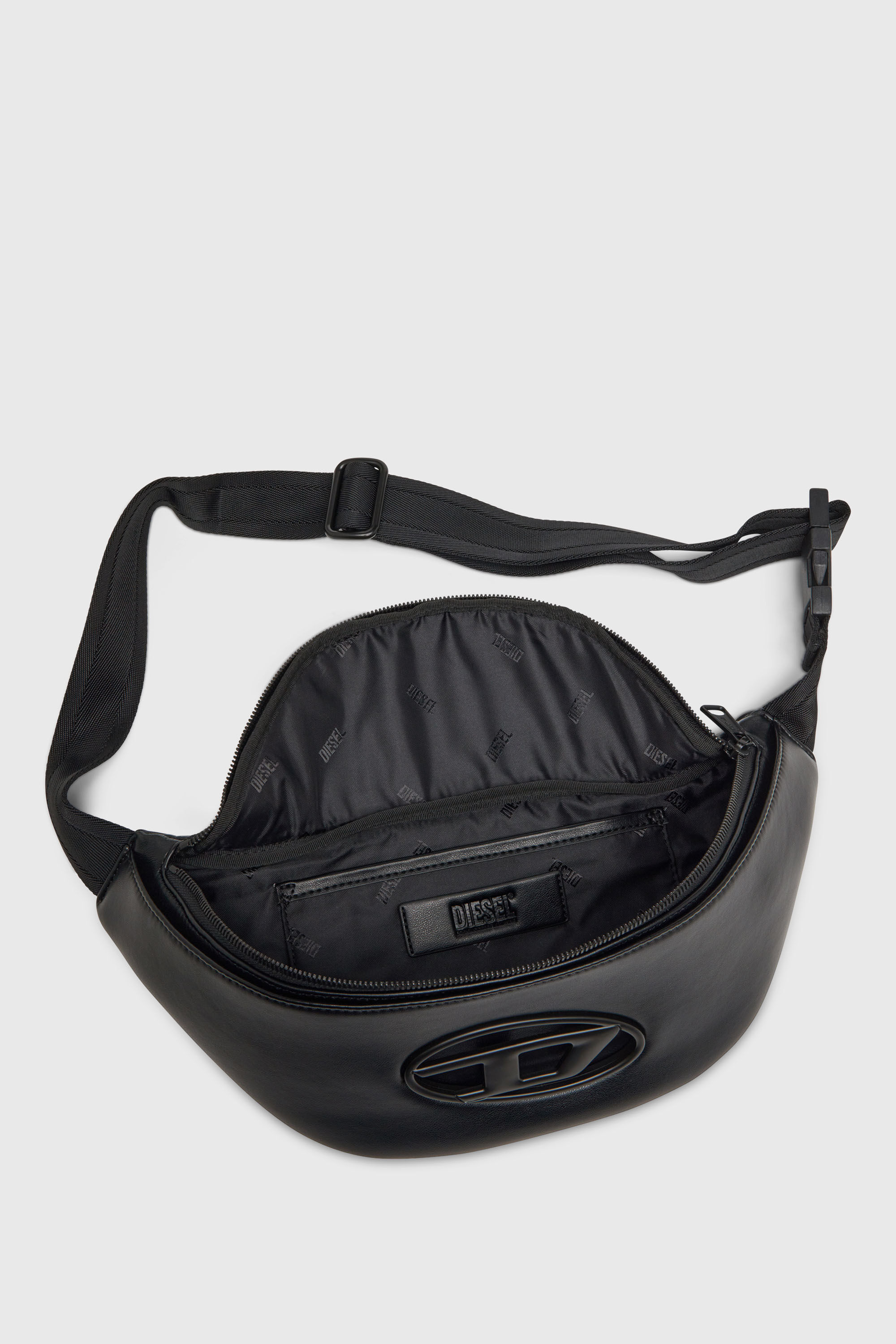 Diesel - HOLI-D BELT BAG M, Holi-D-Ri&ntilde;onera de poliuretano y neopreno Hombre in Negro - 3