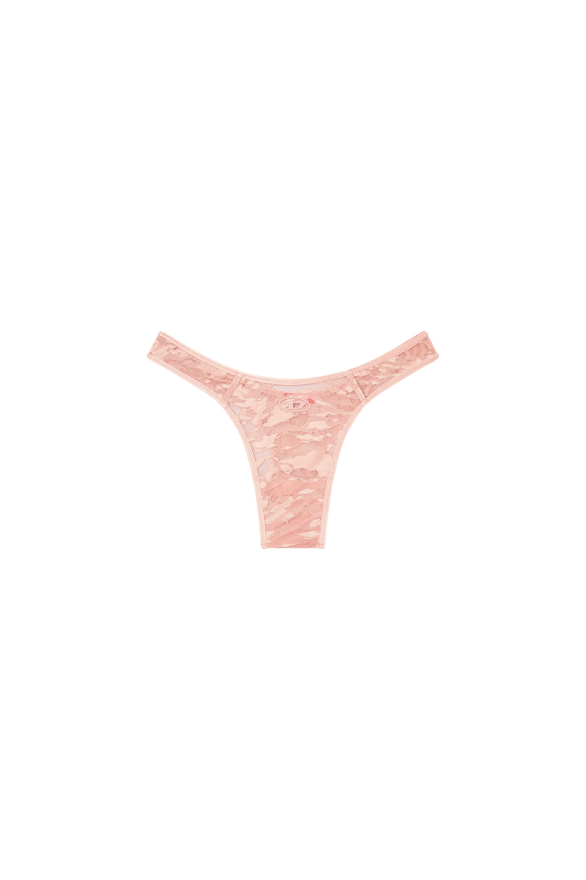 Diesel - MICRO-PUNCHY-UTLT, Tanga de encaje de nailon con Oval D Mujer in Rosa - 2