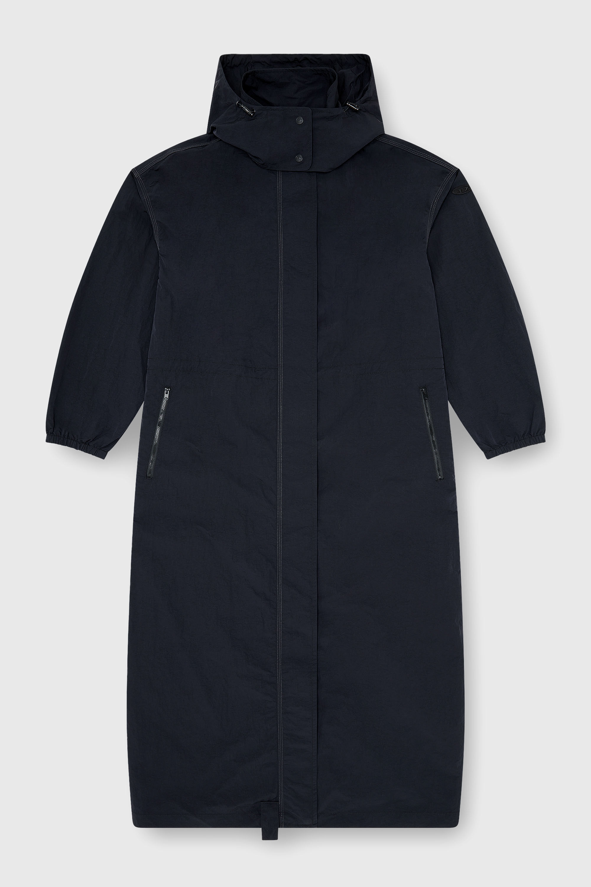 Diesel - G-ASTER-T1, Gabardina de nailon con capucha desmontable Mujer in Azul marino - 2