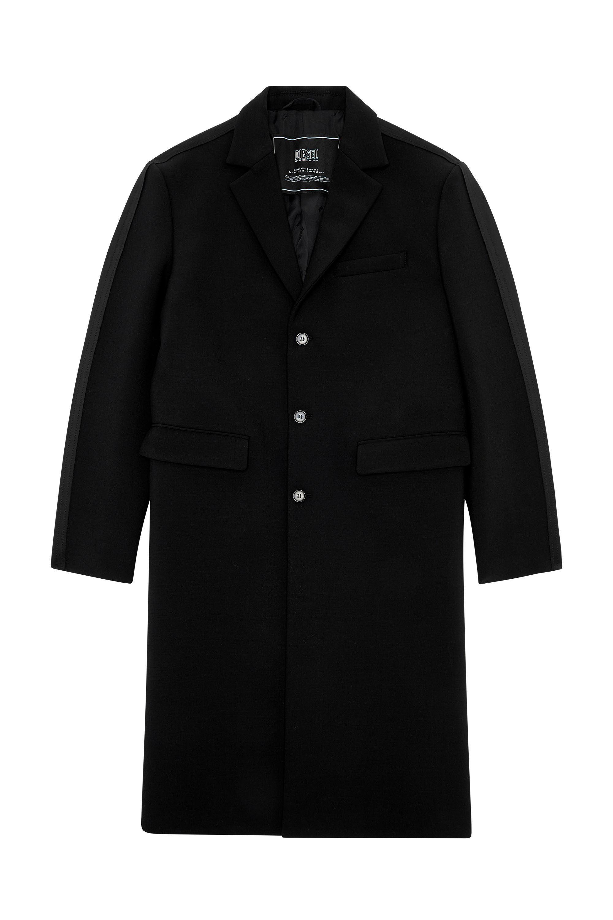 Diesel - J-DELLER, Man Hybrid coat in cool wool and jersey in Black - Image 2