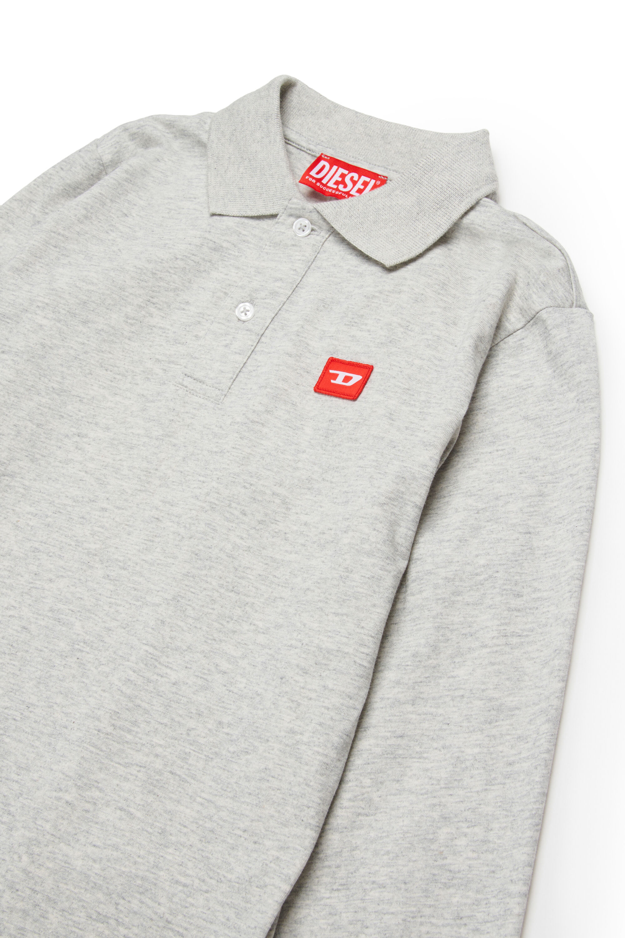 Diesel - TAKAO, Polo de algodón con logotipo Hombre in Gris - 3