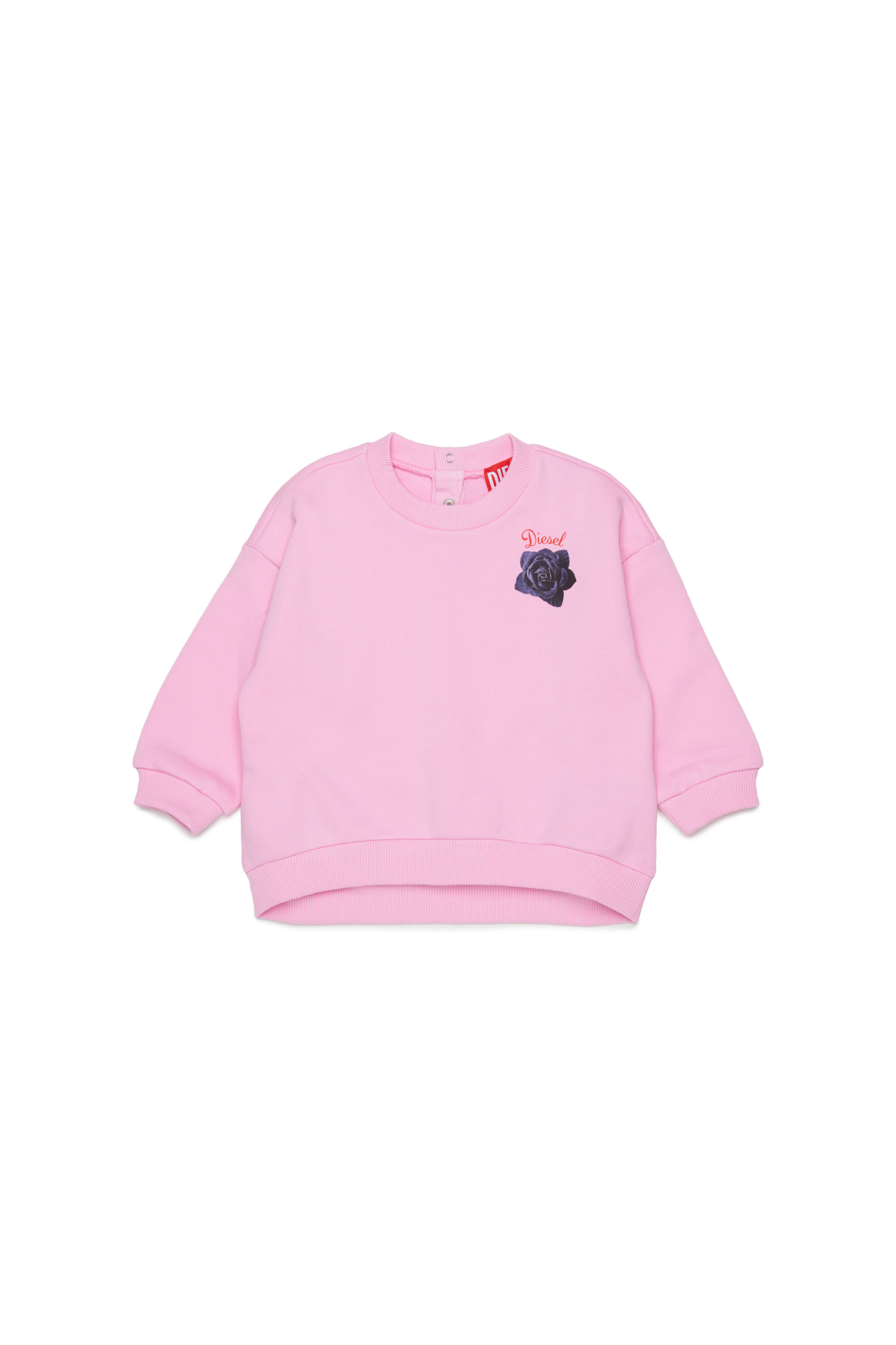 Diesel - SROSEB, Sudadera de algod&oacute;n con estampado de rosas Mujer in Rosa - 1
