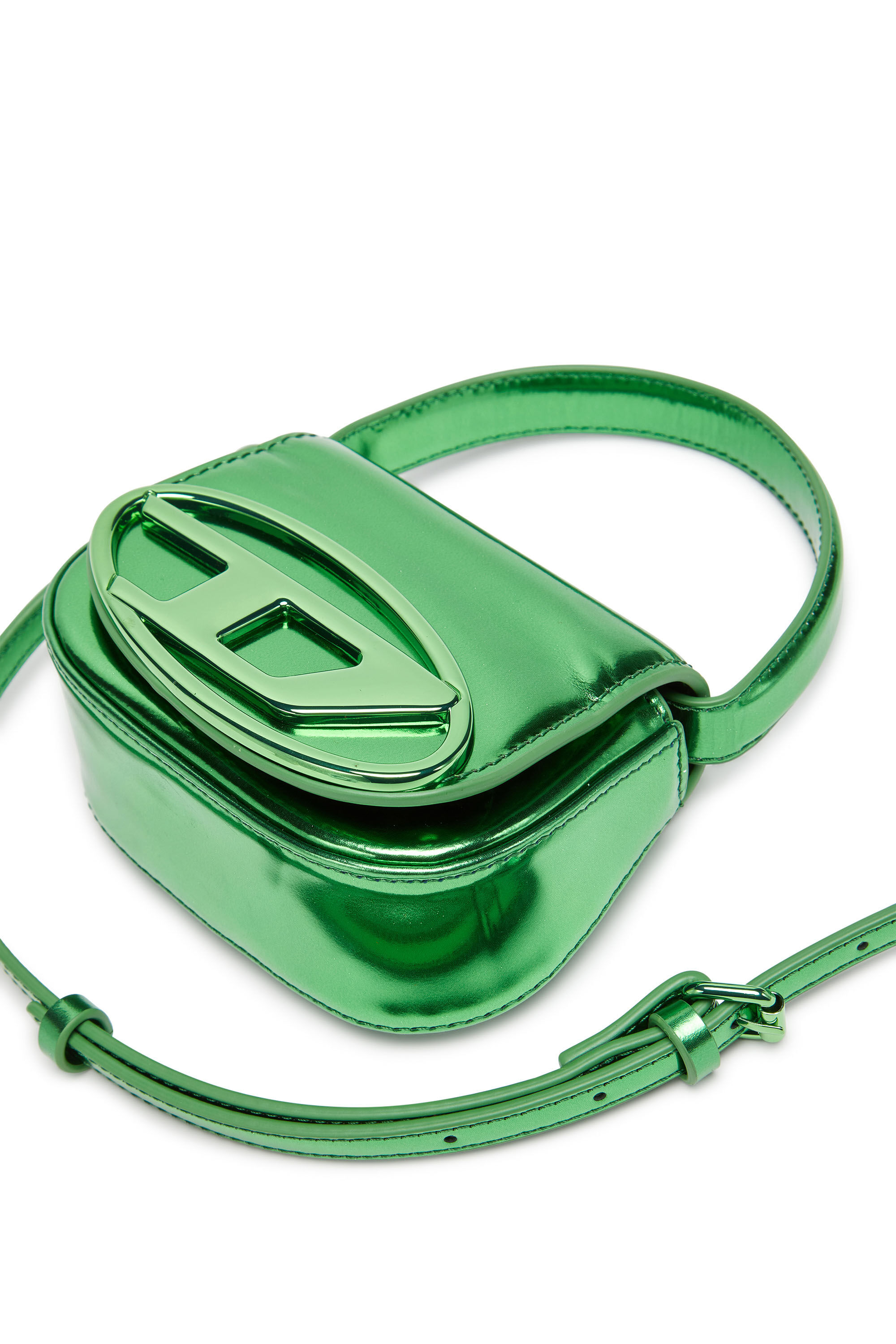 Diesel - 1DR-XS-S, 1DR-XS-S-Mini bolso icónico de cuero espejado Mujer in Verde - 2