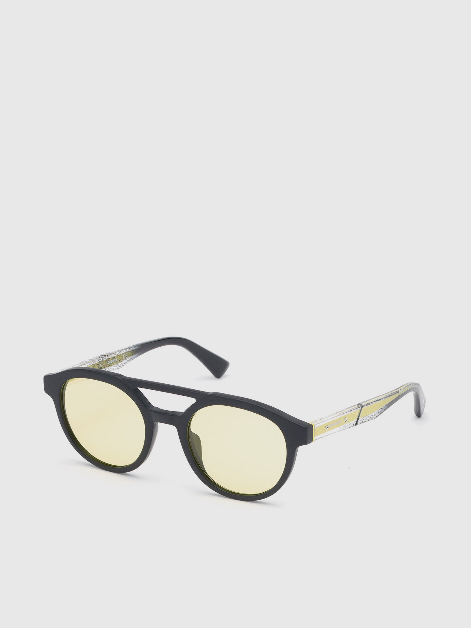 Diesel - DL0280, Gafas de sol redondeadas Unisex in Negro - 2