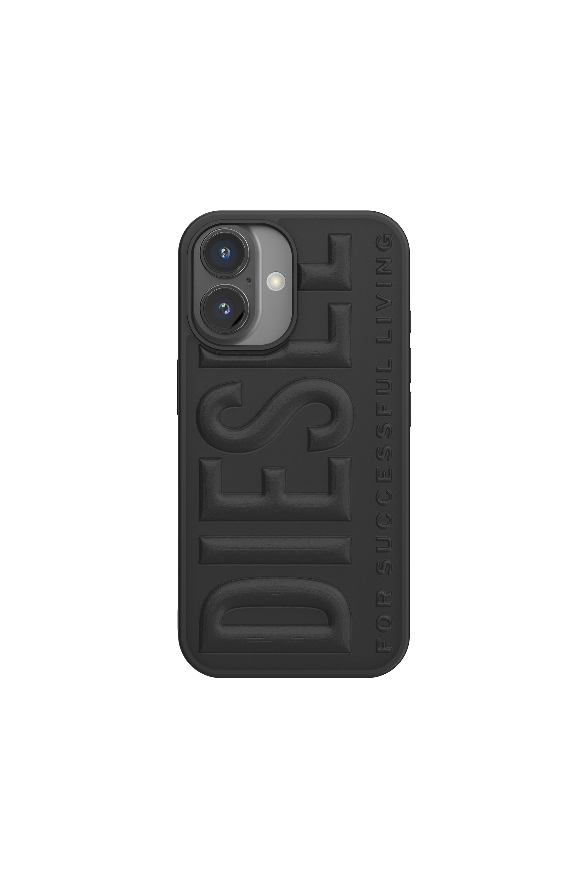 スマホアクセサリー DIESEL Black Oxidized Biscotto Case Women's 3D Biscotto Case for iP 16 | Black | Diesel {{Country}}