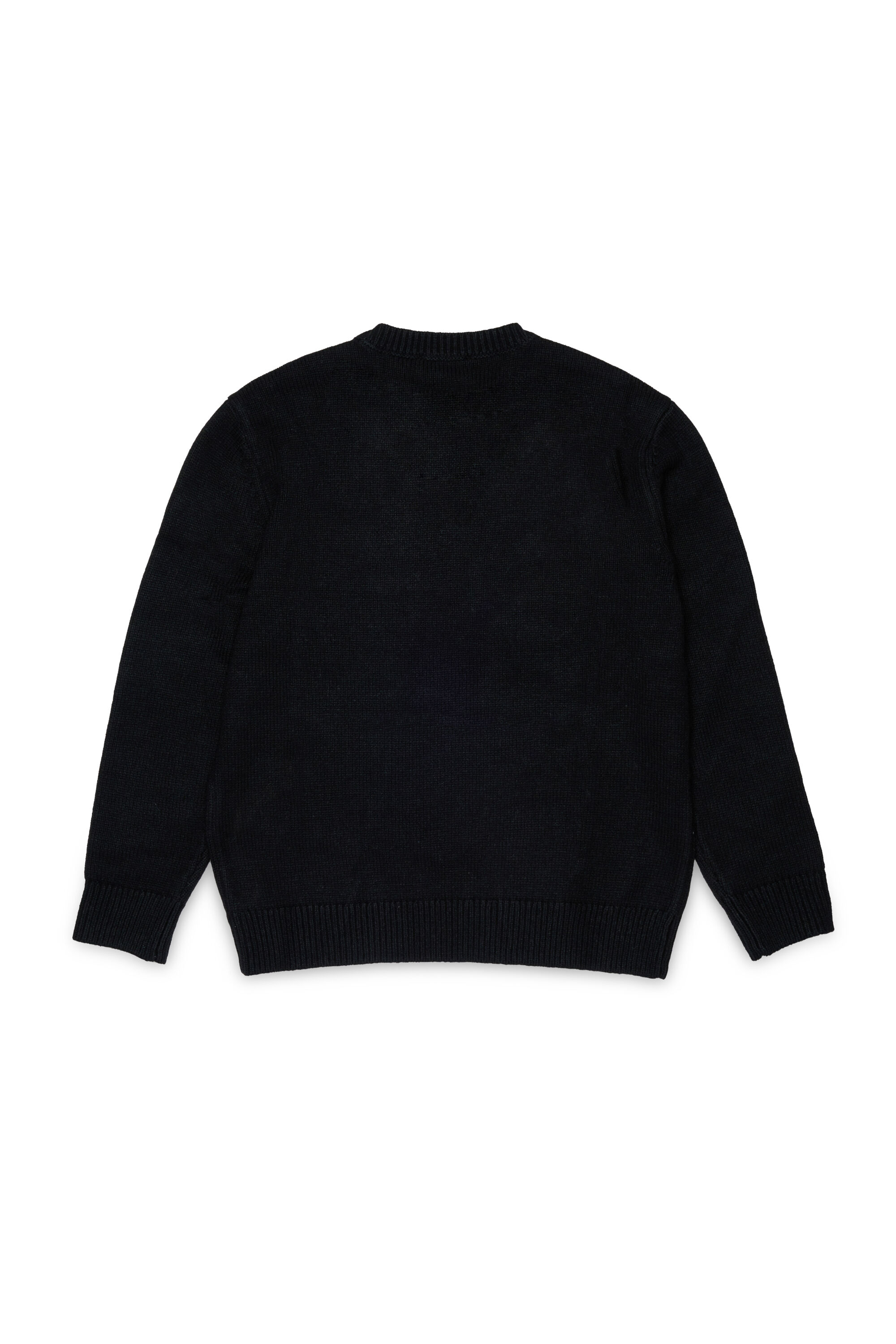 Diesel - KLEDI OVER, Suéter de cuello redondo mezcla de lana con estampado Hombre in Negro - 2
