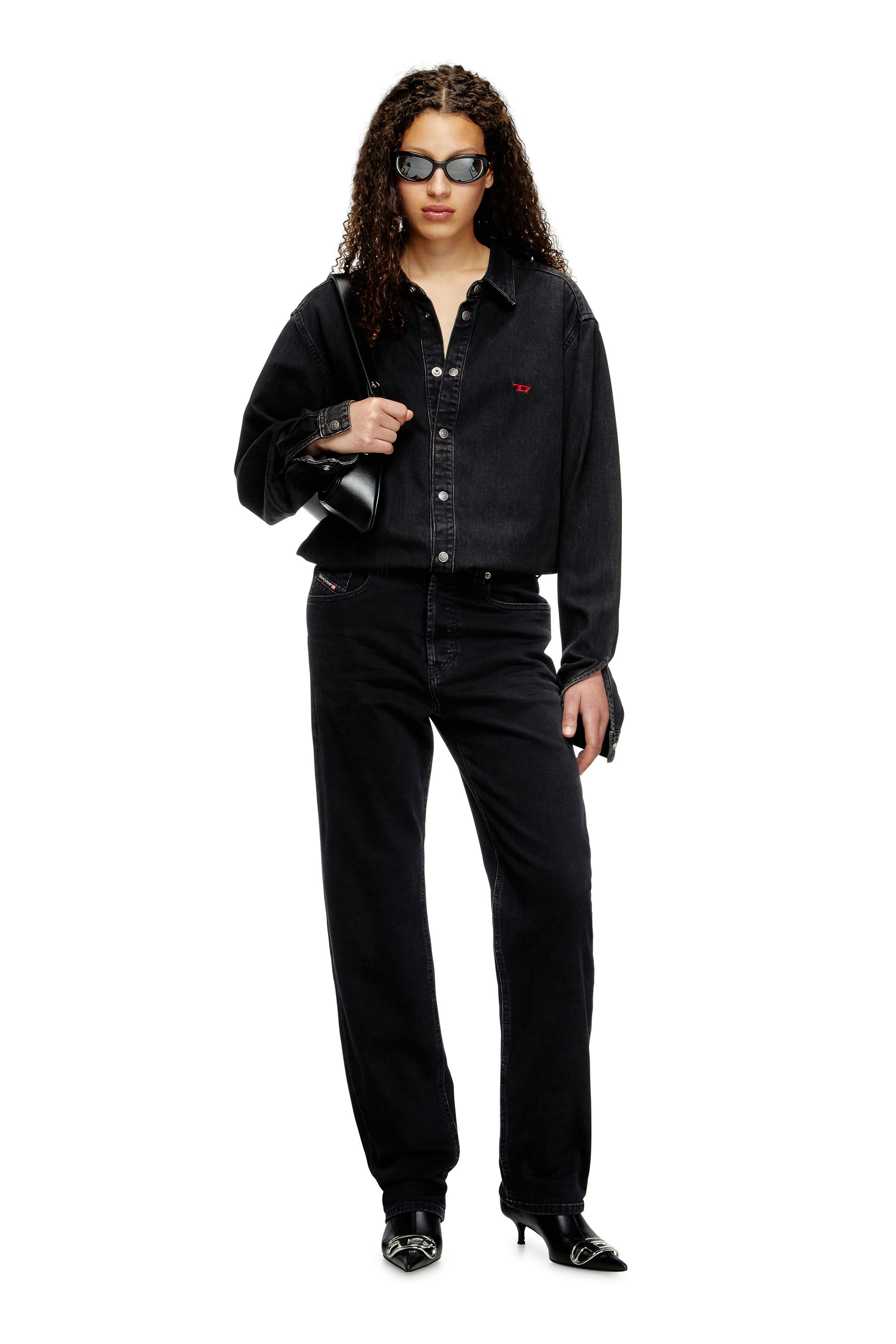 Diesel - Regular Jeans 1988 D-Ark 09M69 Mujer, Negro/Gris oscuro - 1