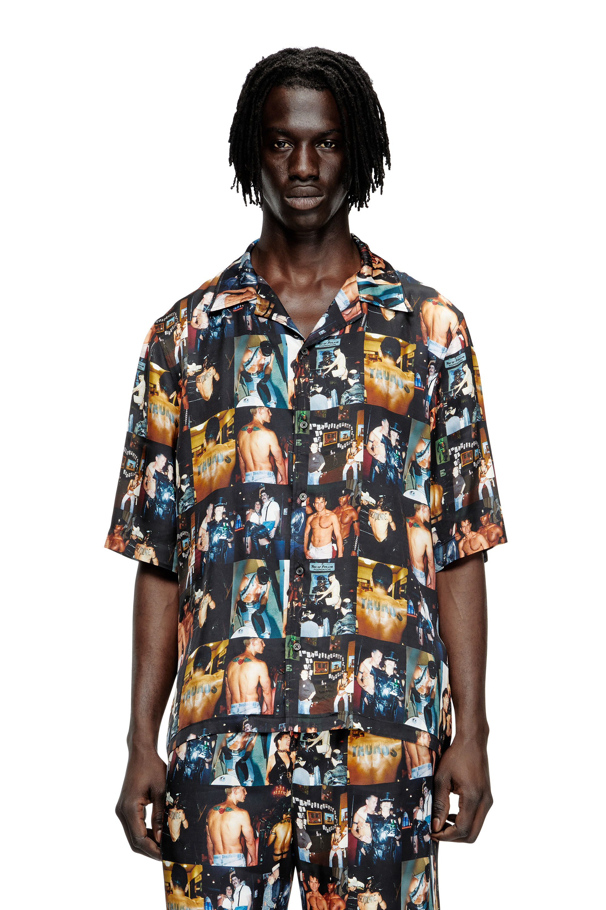 Diesel - PR-S-MEC-TOM25, Camisa de bolos con estampados gráficos Unisex in Negro - 3