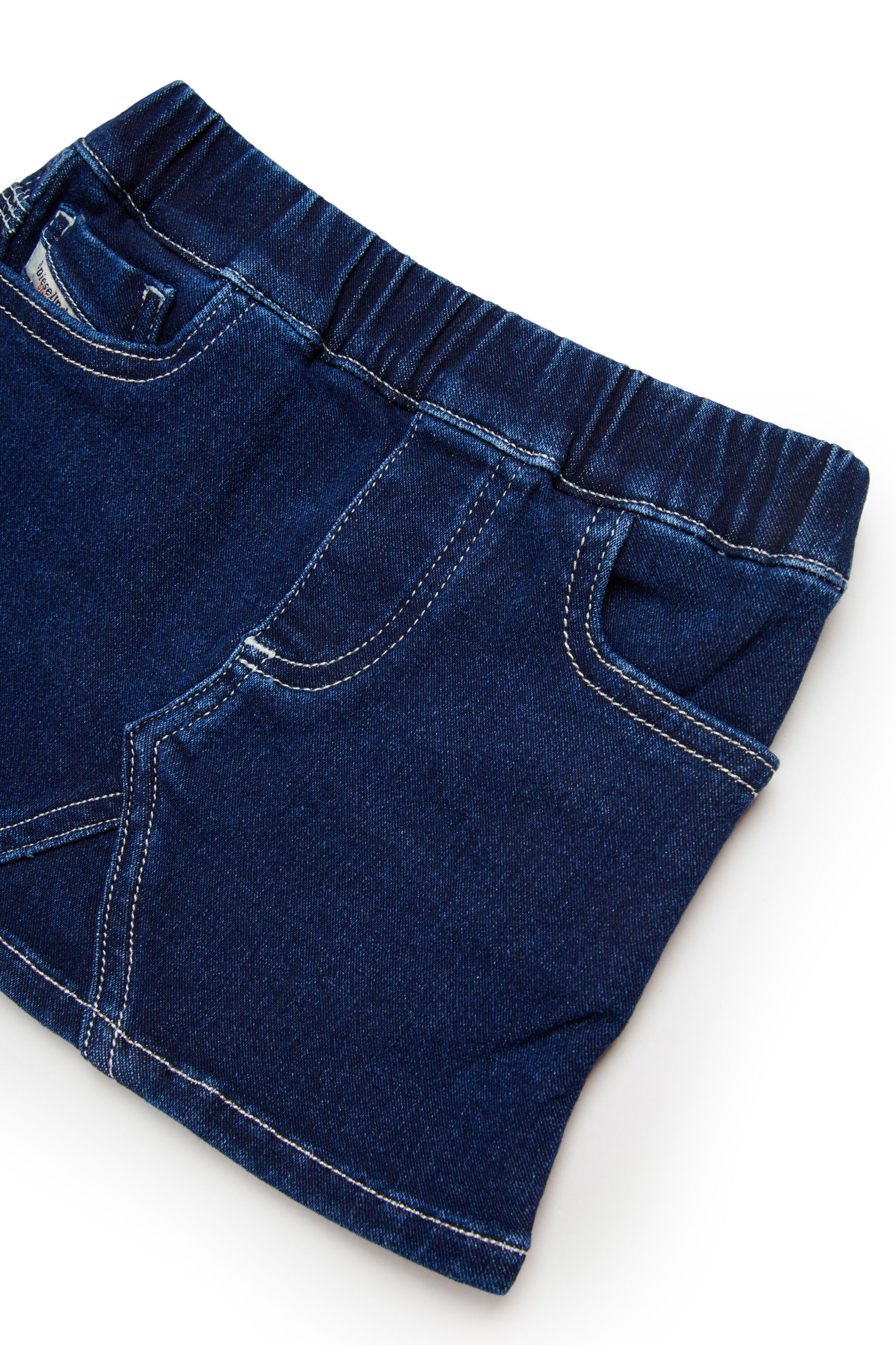 Diesel - GIRRYB JJJ, Falda JoggJeans con costuras en contraste Mujer in Azul marino - 3