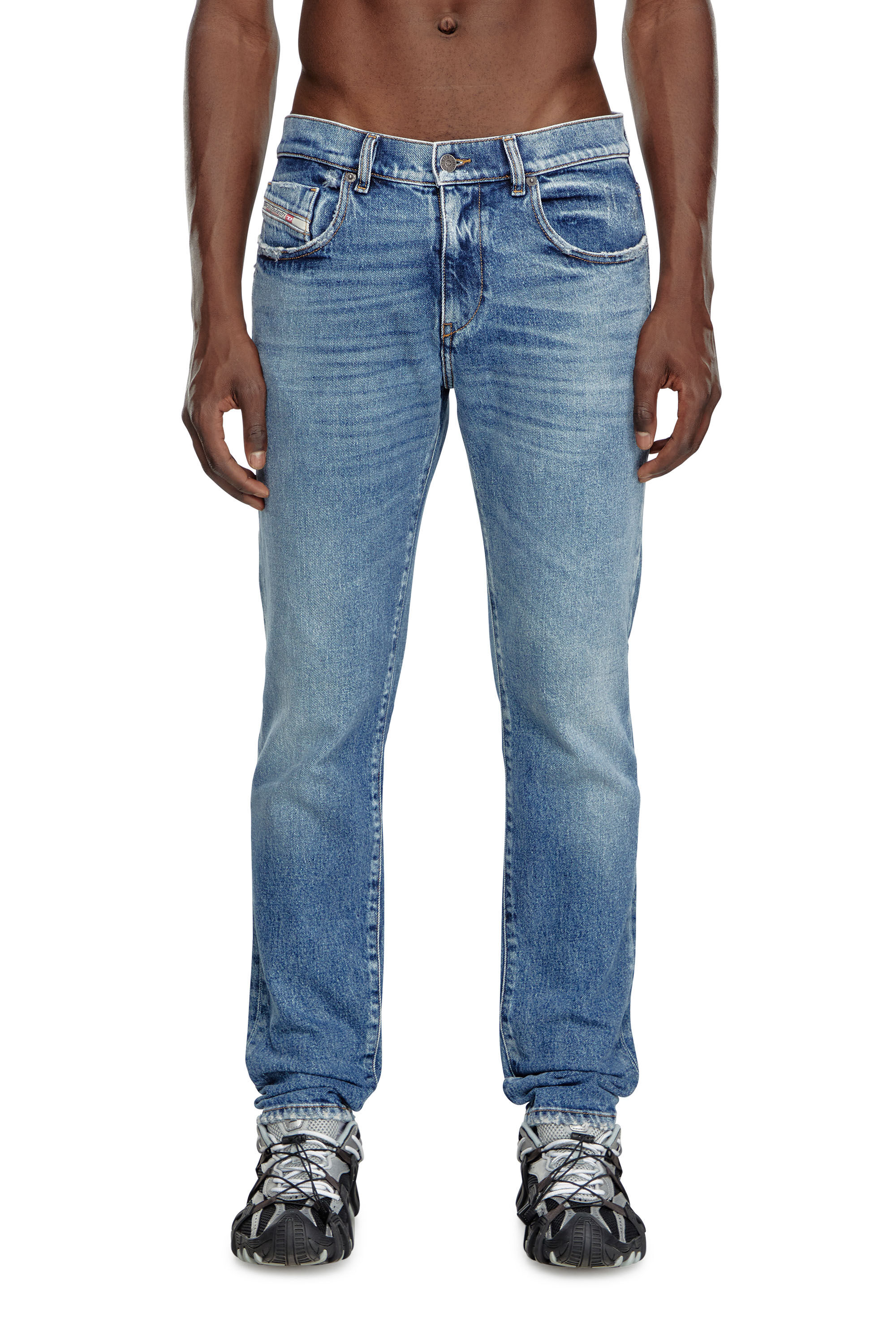 Diesel - Slim Jeans 2019 D-Strukt 09F16, Hombre Slim Jeans - 2019 D-Strukt in Azul marino - Image 3