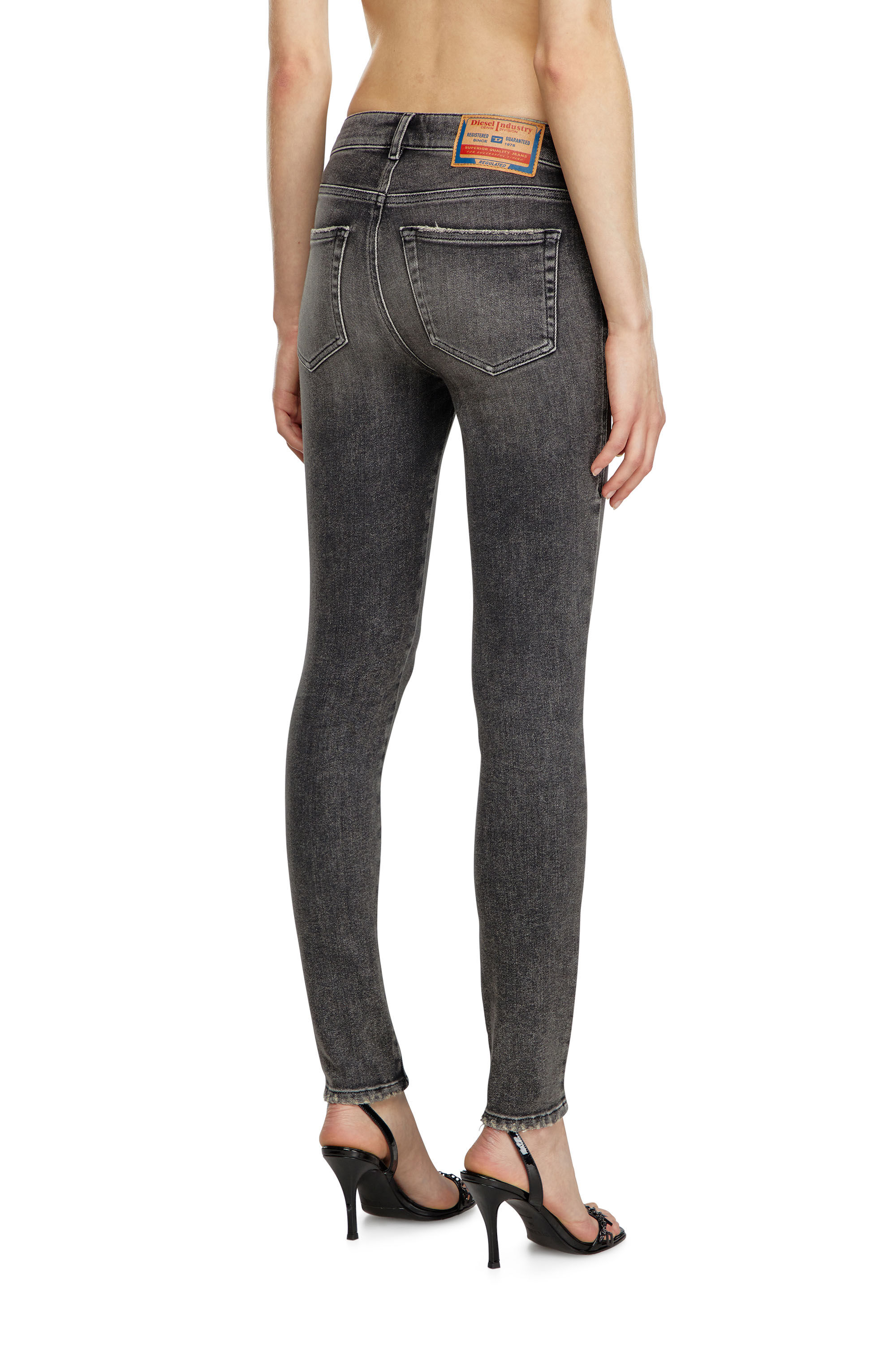 Diesel - Skinny Jeans 2017 Slandy 09J07 Mujer, Gris oscuro - 4