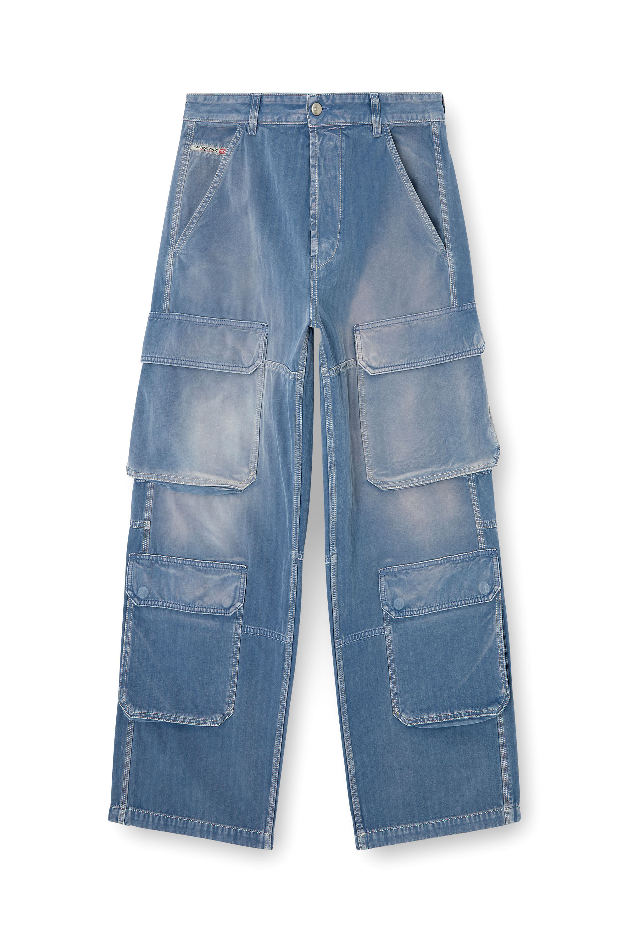 Diesel - Relaxed Jeans D-Touch 09M93 Hombre, Azul medio - 2