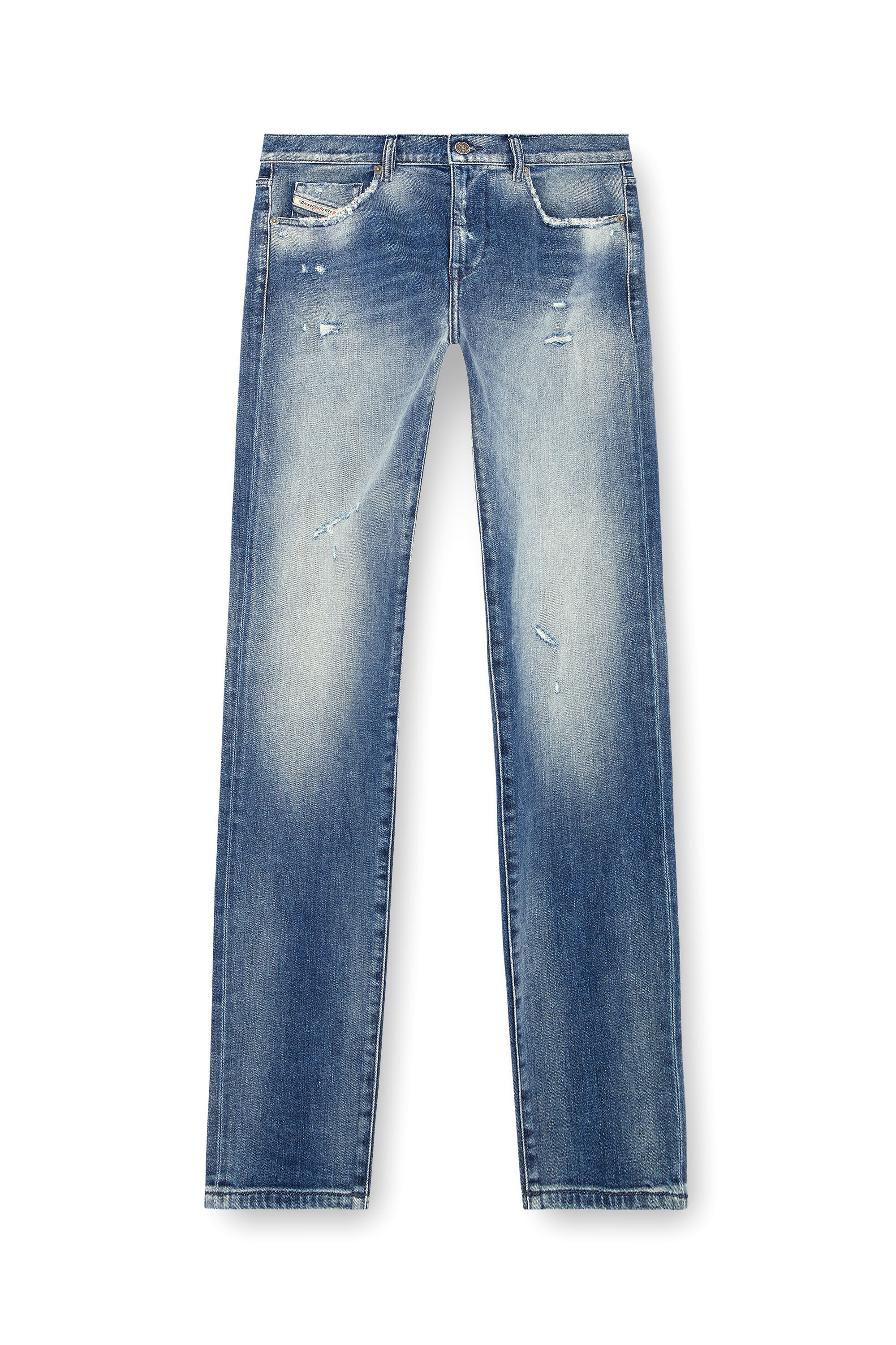 Diesel - Slim Jeans 2019 D-Strukt 09J61, Hombre Slim Jeans - 2019 D-Strukt in Azul marino - Image 2