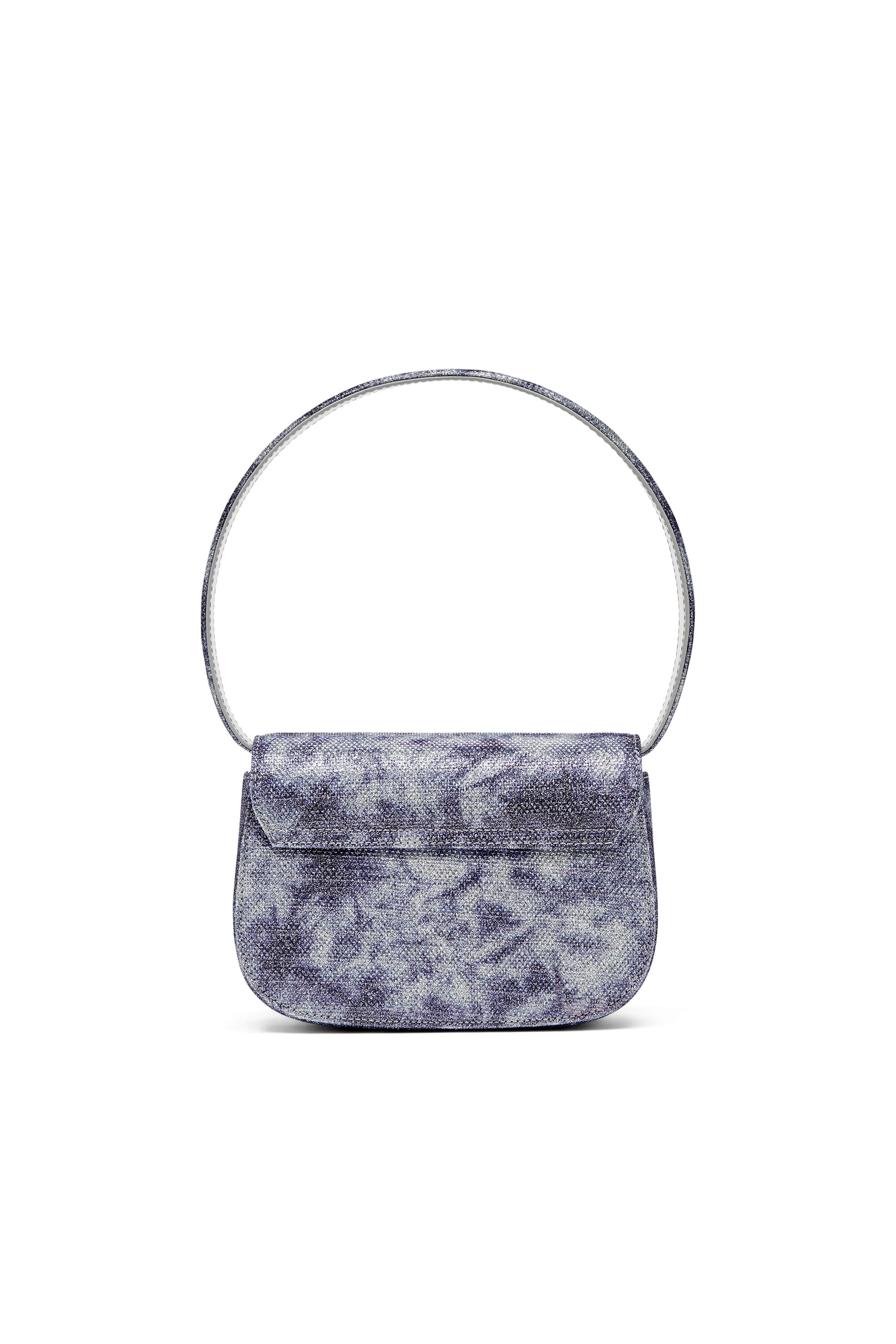 Diesel - 1DR, 1DR-Bolso de hombro icónico de tejido brillante Mujer in Azul marino - 3