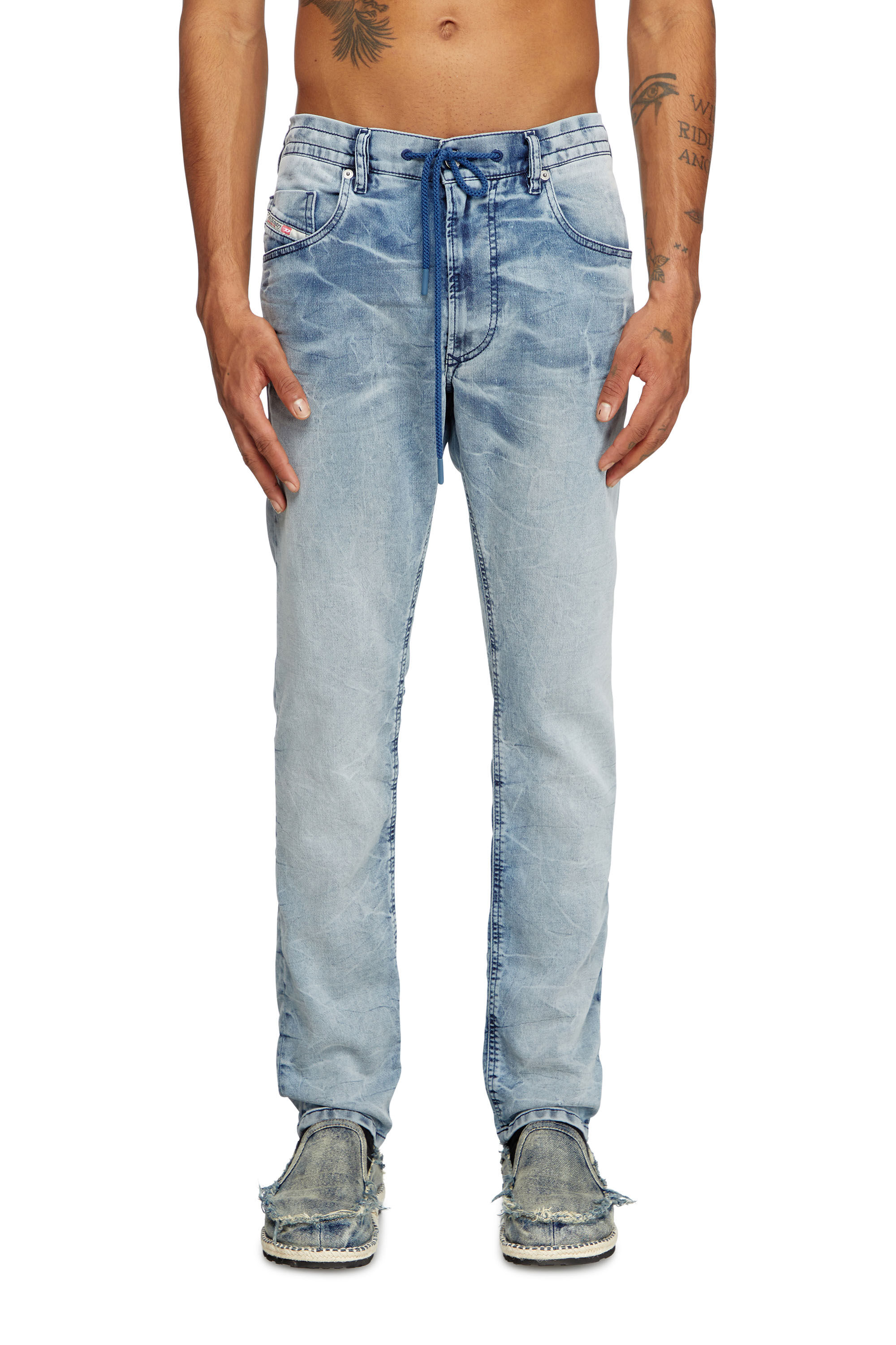 Diesel - Regular 2030 D-Krooley Joggjeans® 068PK Hombre, Azul Claro - 3