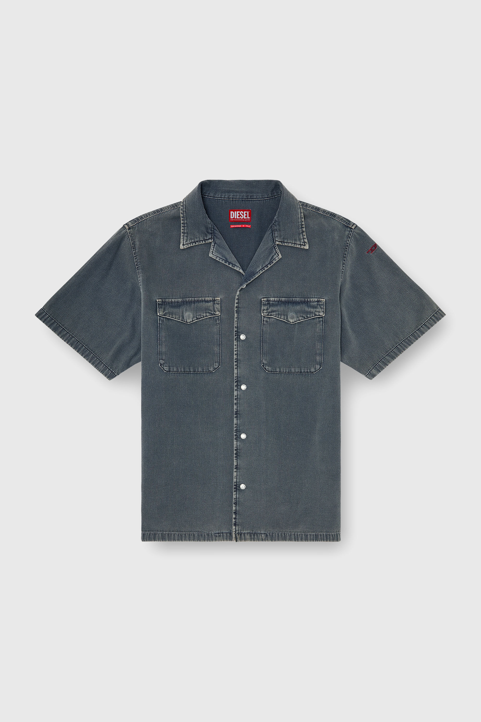 Diesel - D-NABIL-P, Camisa bowling de denim de color Hombre in Gris - 2