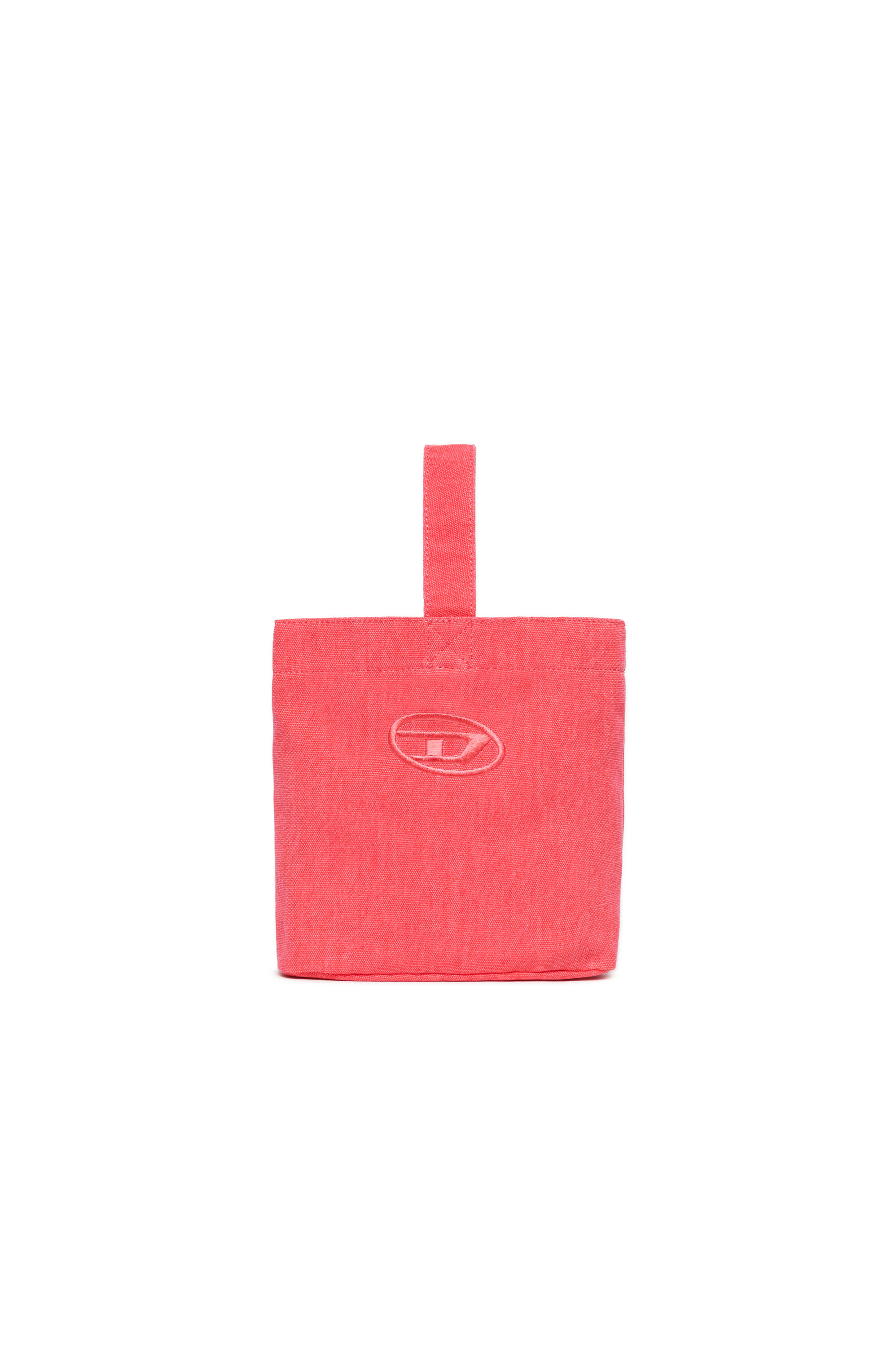 Diesel - WMATTIS, Bolso tipo cubo de lona con bordado Oval D Mujer in Rosa - 1