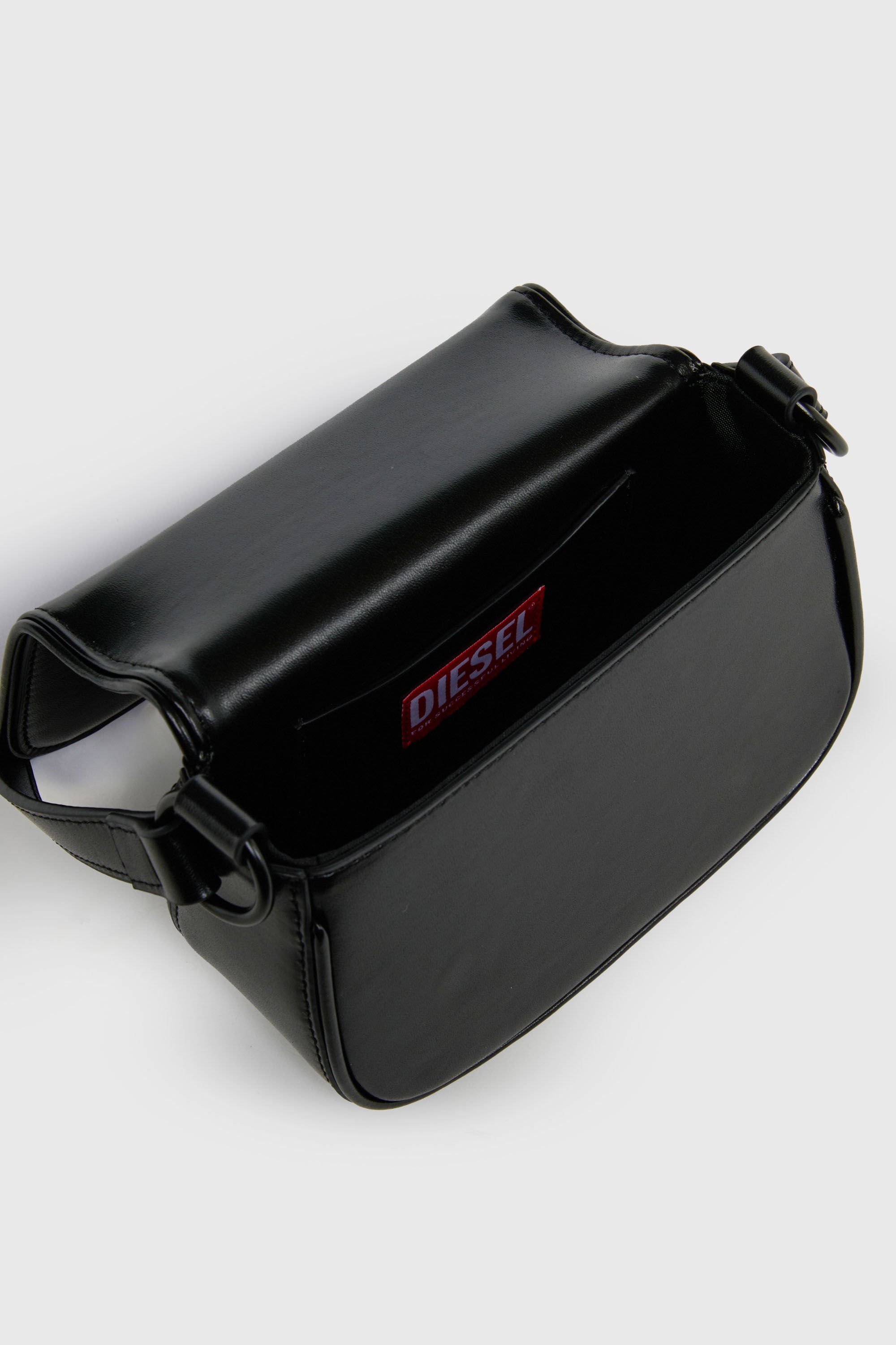Diesel - WIRT, Woman's WIRT - Crossbody bag with embossed Oval D logo in Black - 4