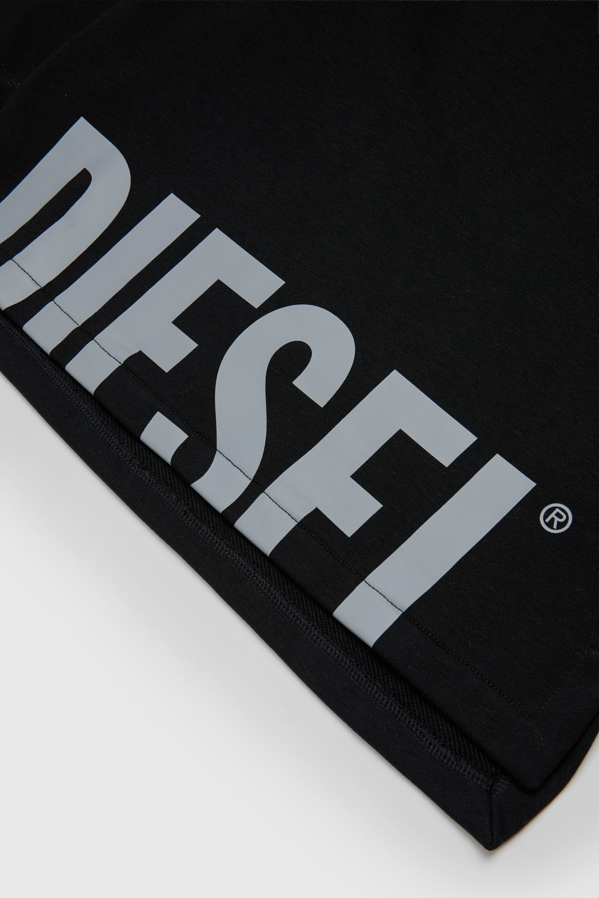 Diesel - SRES OVER, Sudadera cut-off con estampado de logo Hombre in Negro - 4