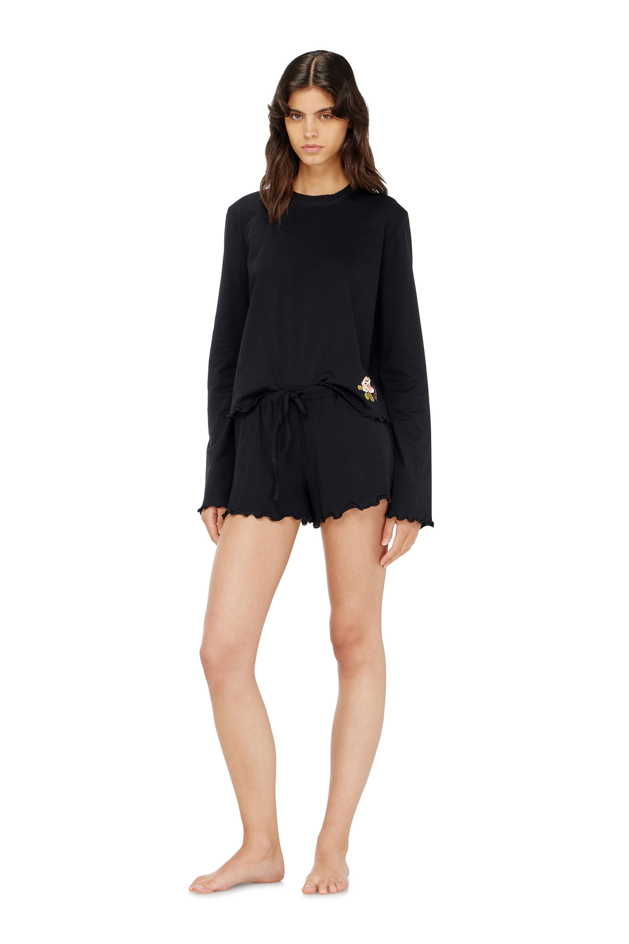 Diesel - SET-LORELAI-D-CORE, Conjunto de pijama de algod&oacute;n con detalle floral Mujer in ToBeDefined - 1