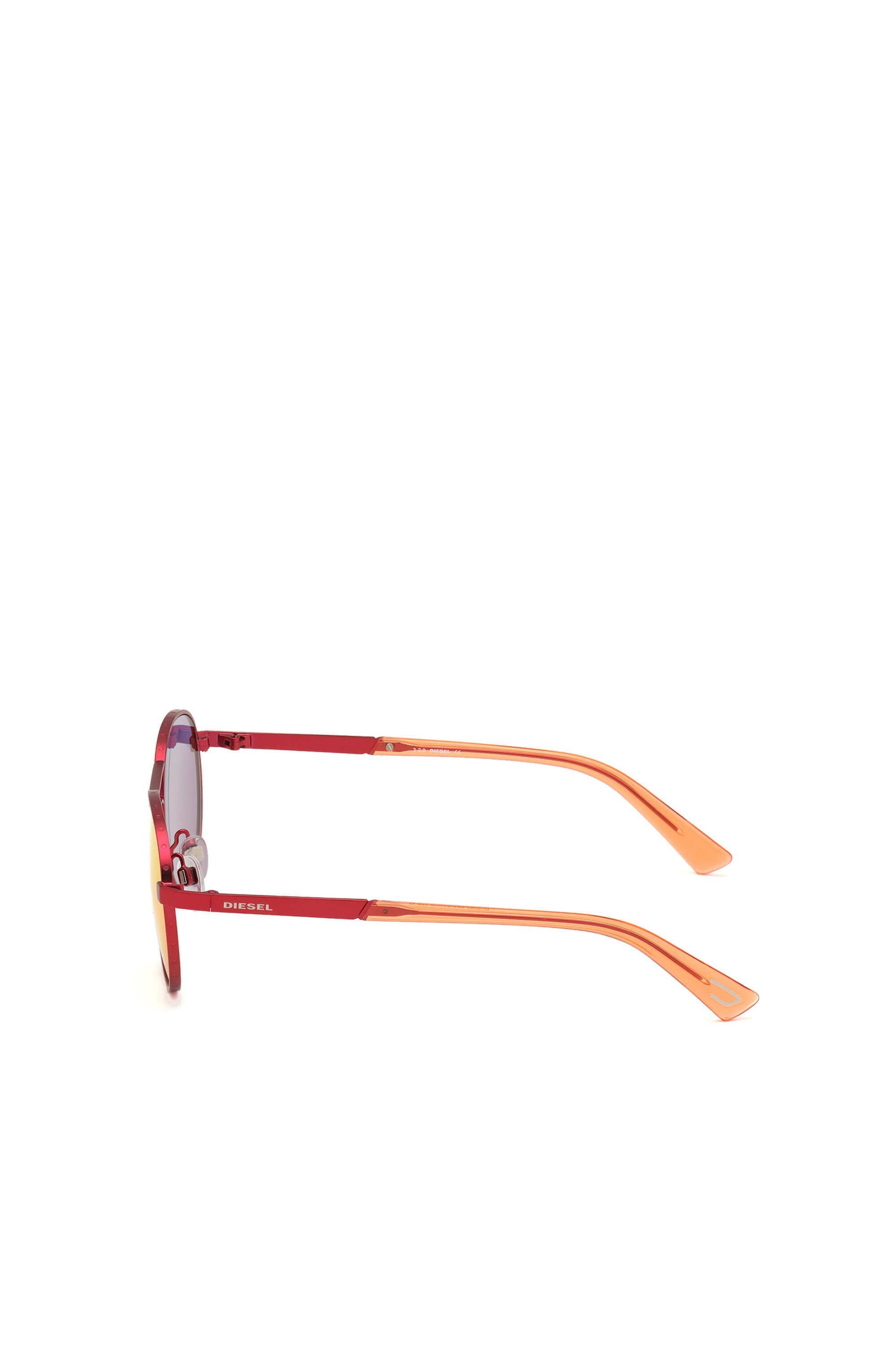 Diesel - DL0265, Gafas redondeadas en metal y acetato Unisex in Rosa - 4