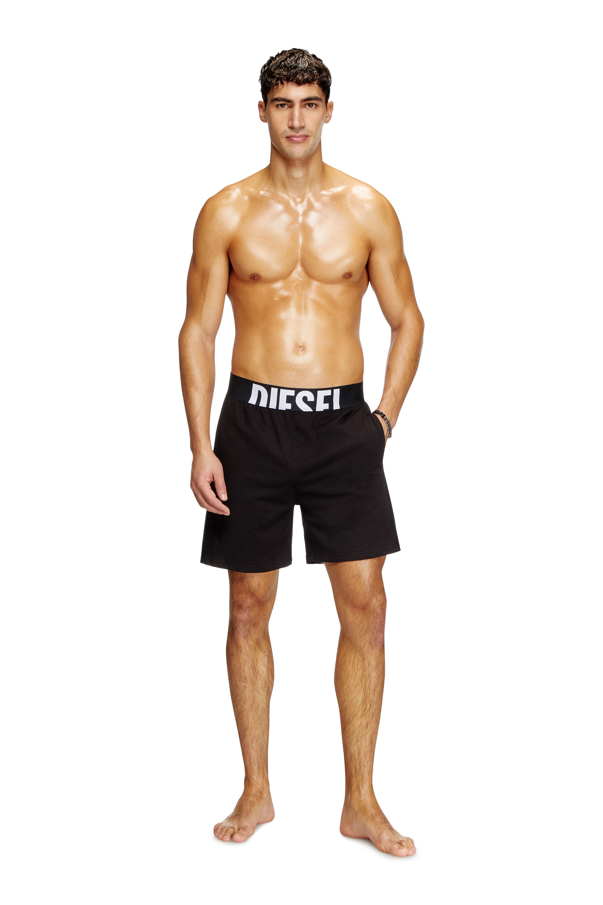 Diesel - DYLAN-D-POP, Pantalones cortos de pijama Hombre in Negro - 1