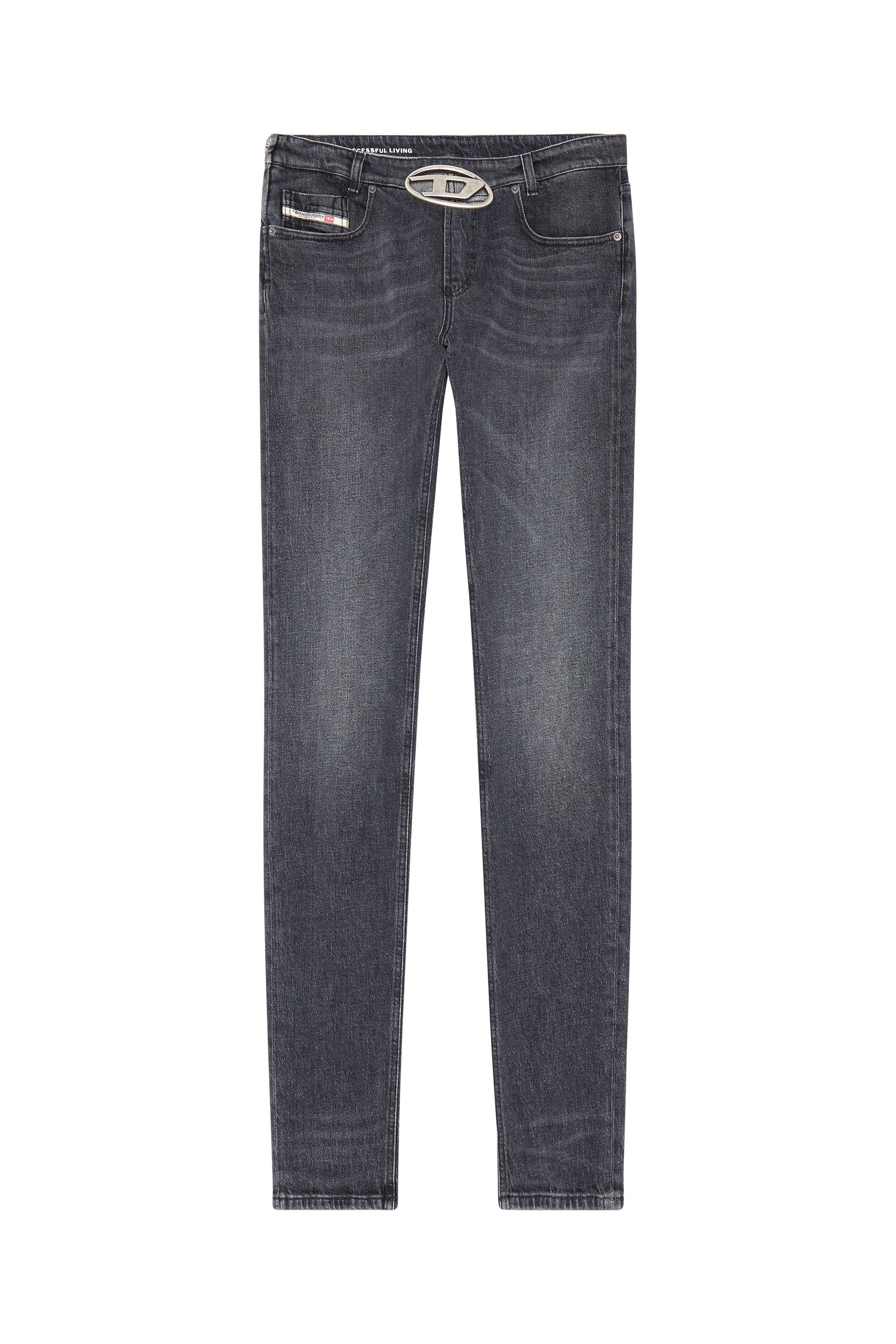Diesel - Slim Jeans 2019 D-Strukt 0CKAH, Negro/Gris oscuro - Image 2