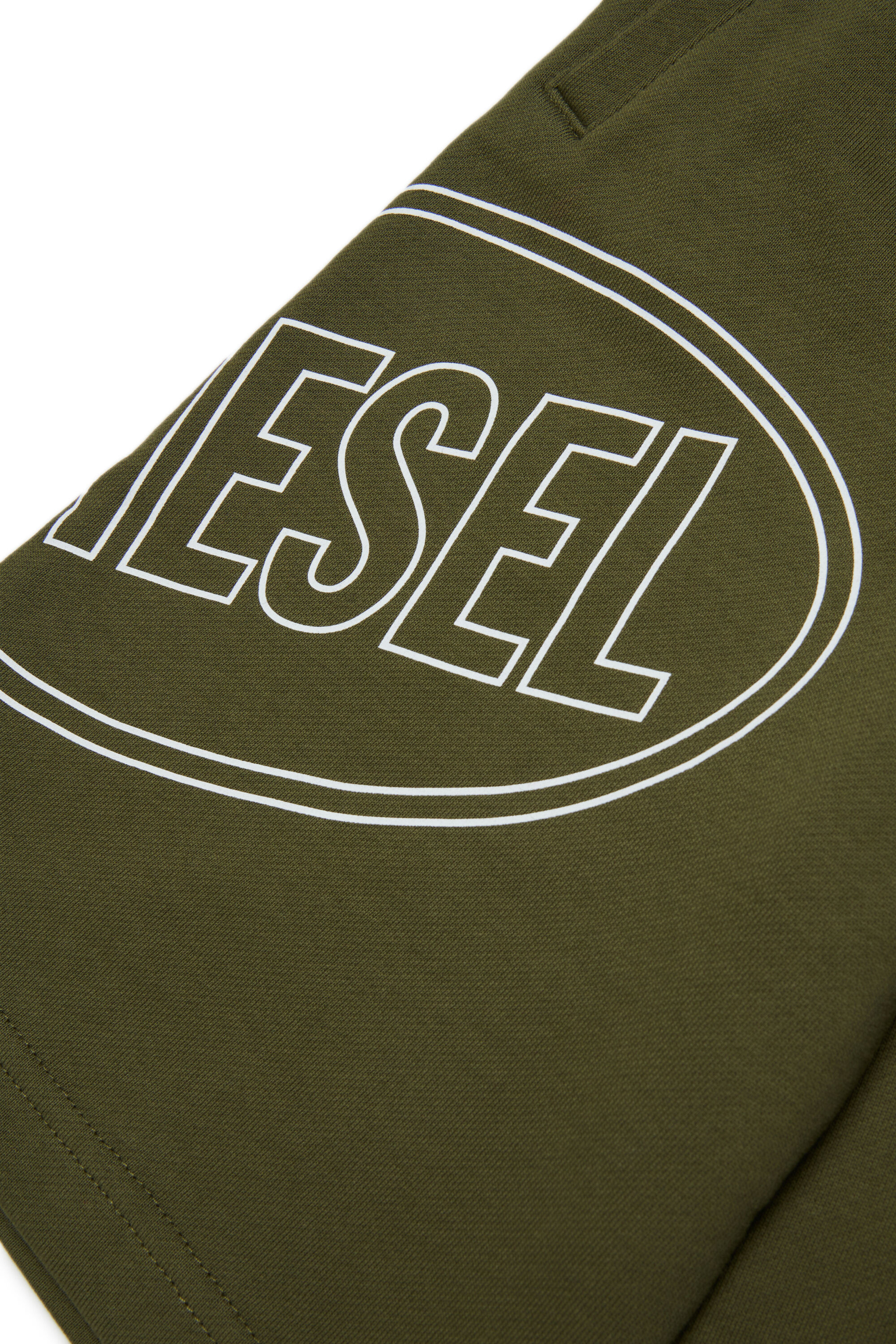 Diesel - PCIRCLE SHORT, Bermudas de algod&oacute;n con maxi estampado Hombre in Verde - 4