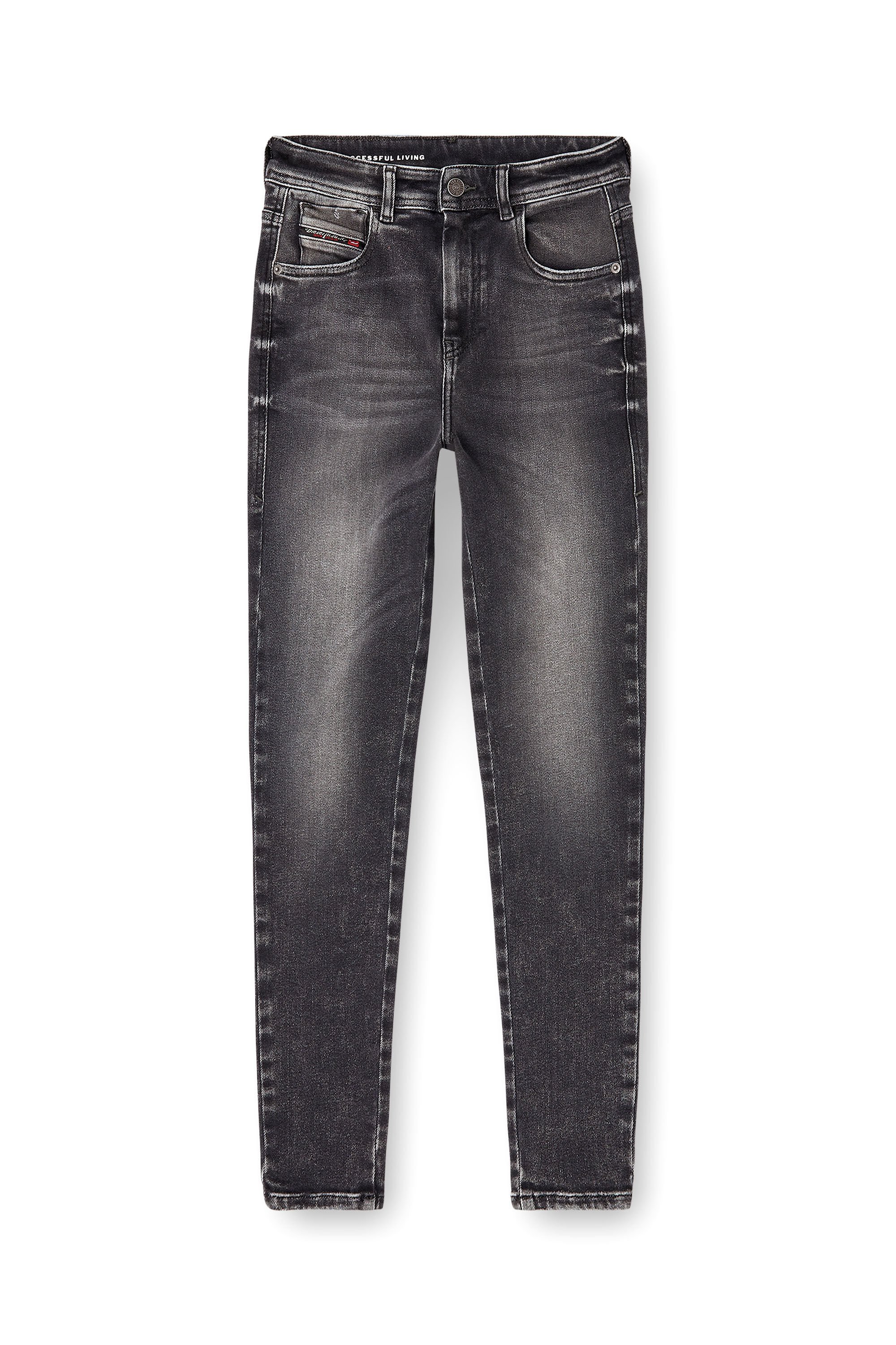 Diesel - Skinny Jeans 1984 Slandy-High 09L93 Mujer, Negro/Gris oscuro - 1