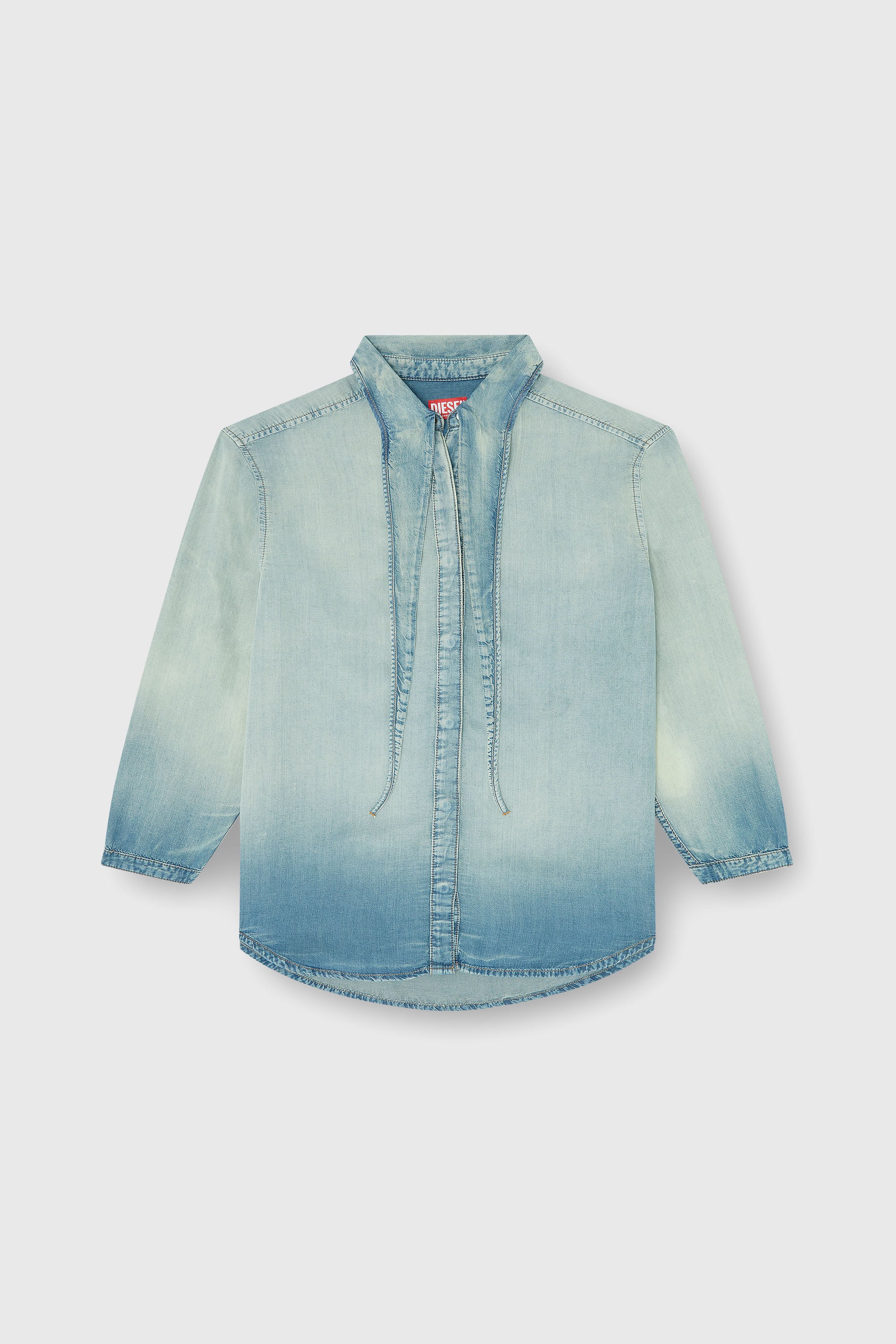 Diesel - DE-ARVEN-S1, Camisa de denim fluido jaspeado Mujer in Azul marino - 2