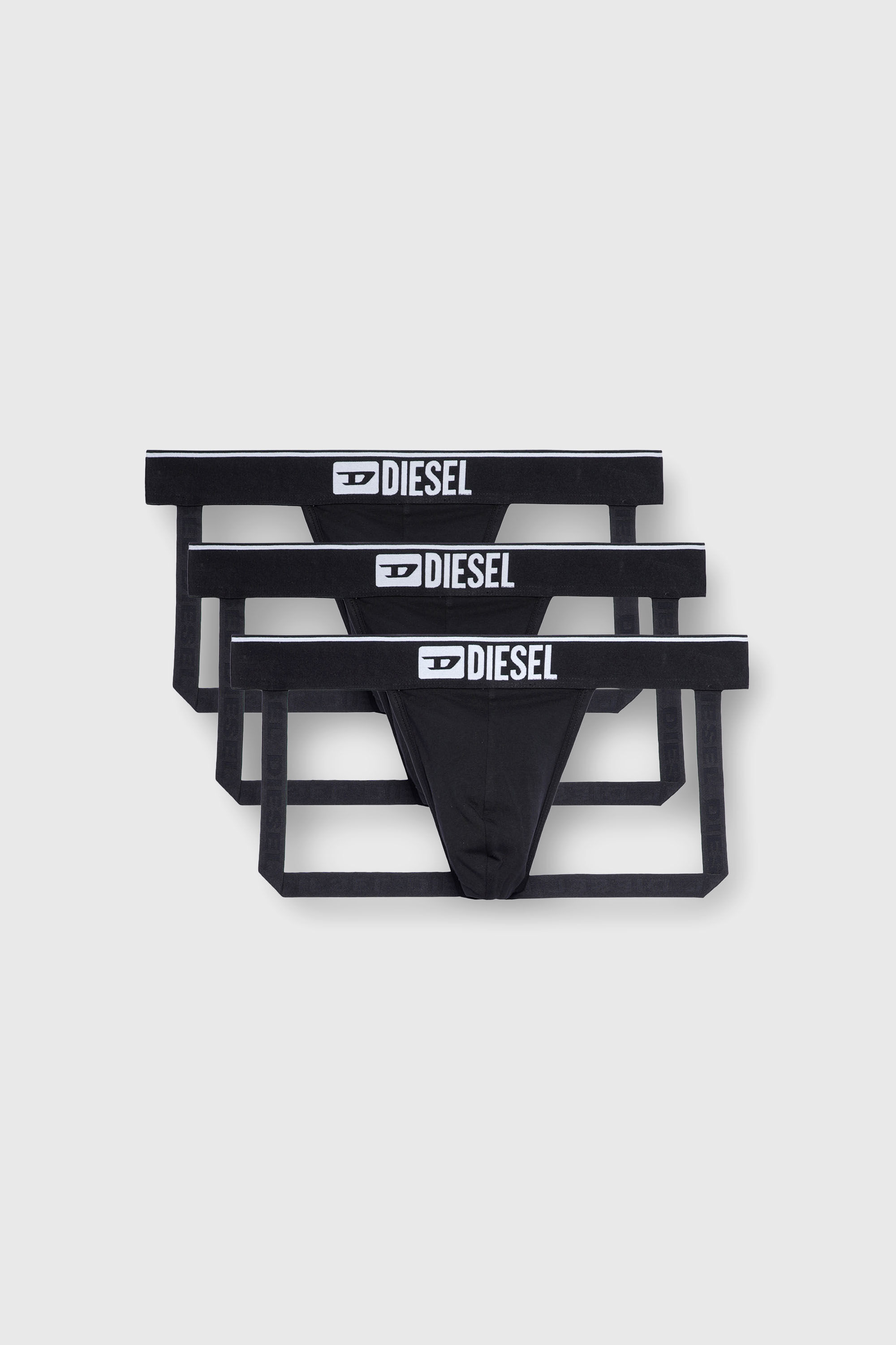 Diesel - UMBR-JOCKYTHREEPACK, Paquete de tres suspensorios con logotipo en la parte delantera Hombre in Negro - 2