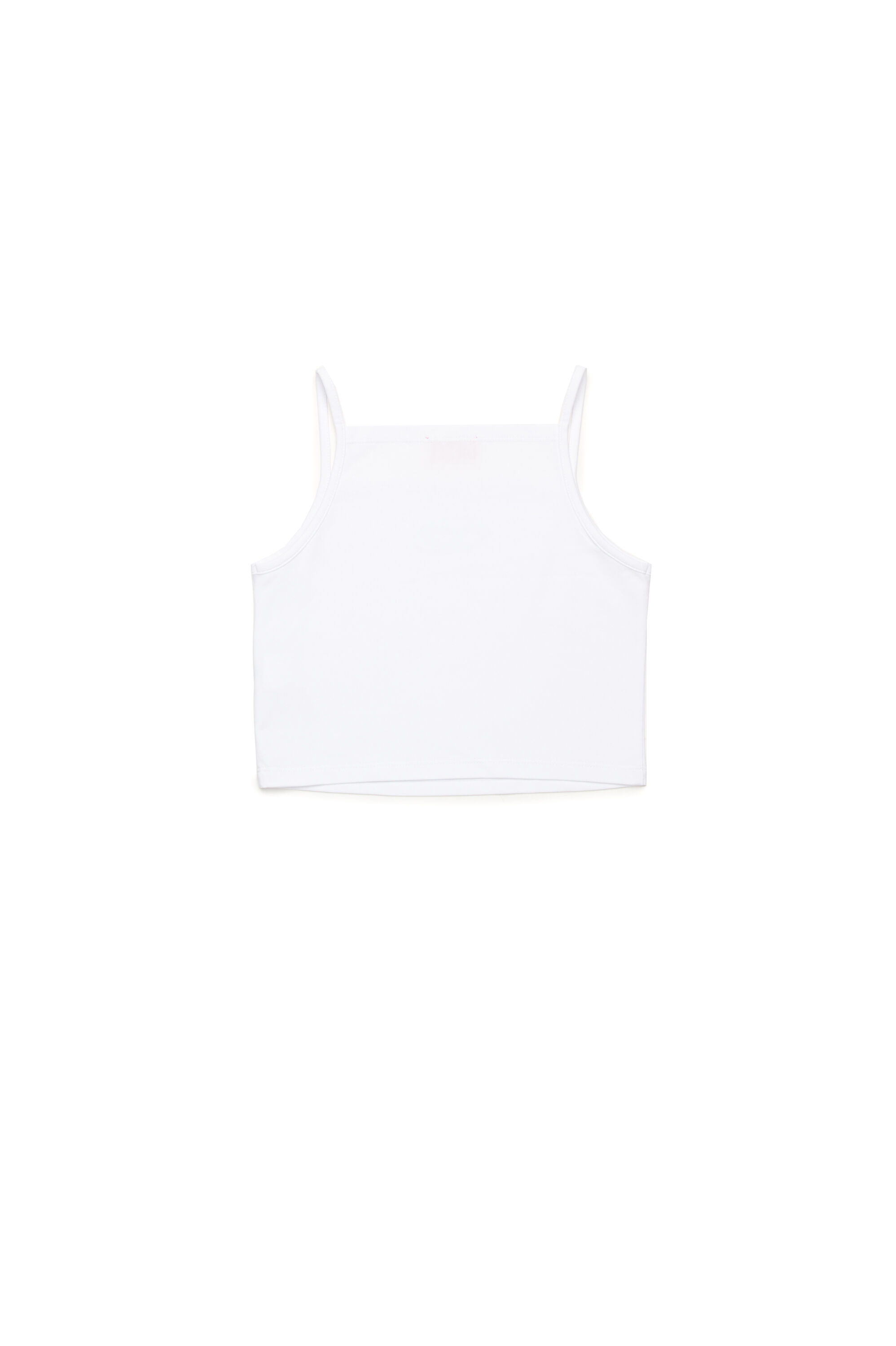 Diesel - TRIND, Top cami con logotipo Oval D de cristal Mujer in Blanco - 2
