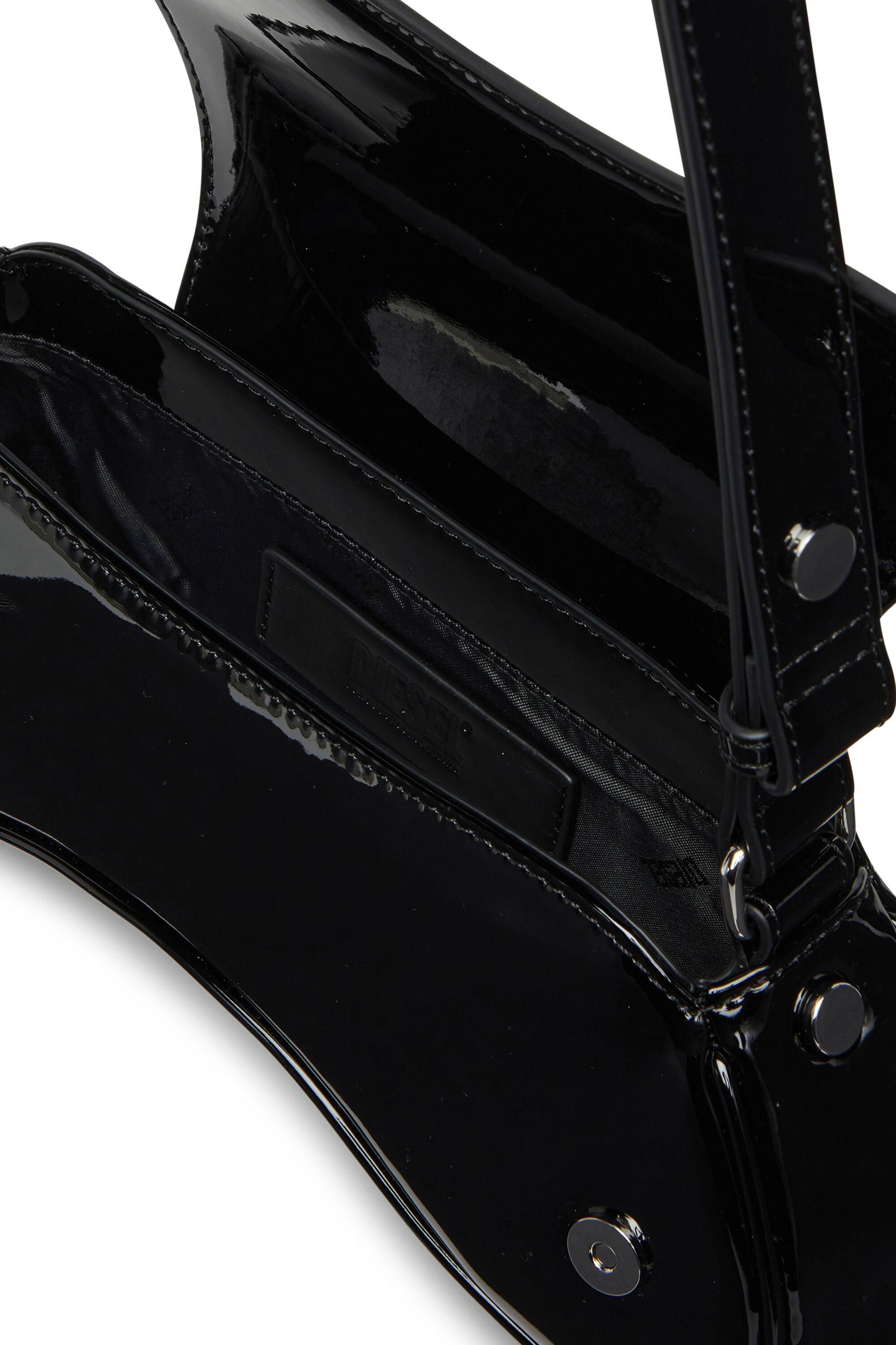Diesel - PLAY CROSSBODY, Play-Bandolera de poliuretano brillante Mujer in Negro - 5