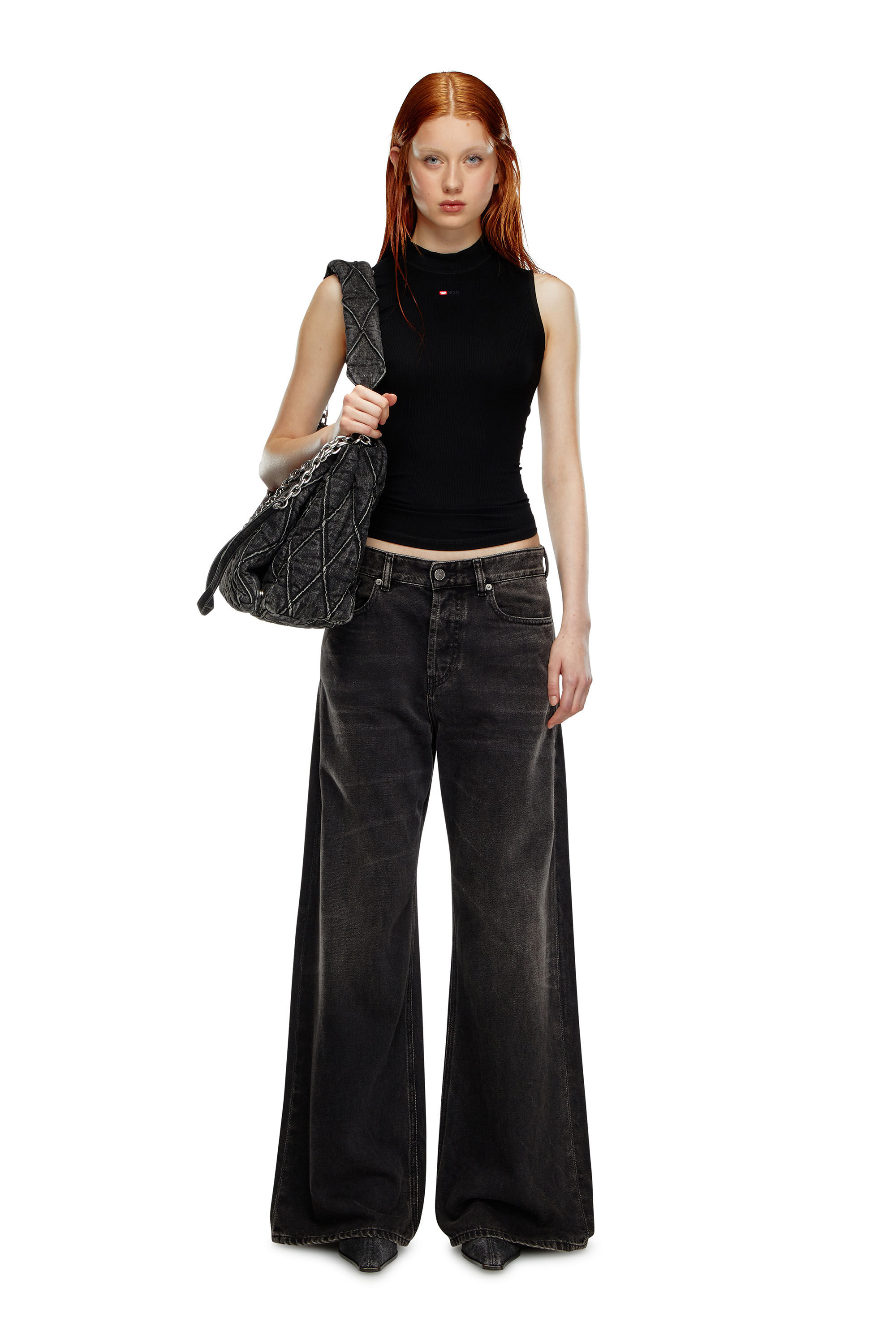 Diesel - Relaxed Jeans 1996 D-Sire 09J96 Mujer, Negro/Gris oscuro - 1