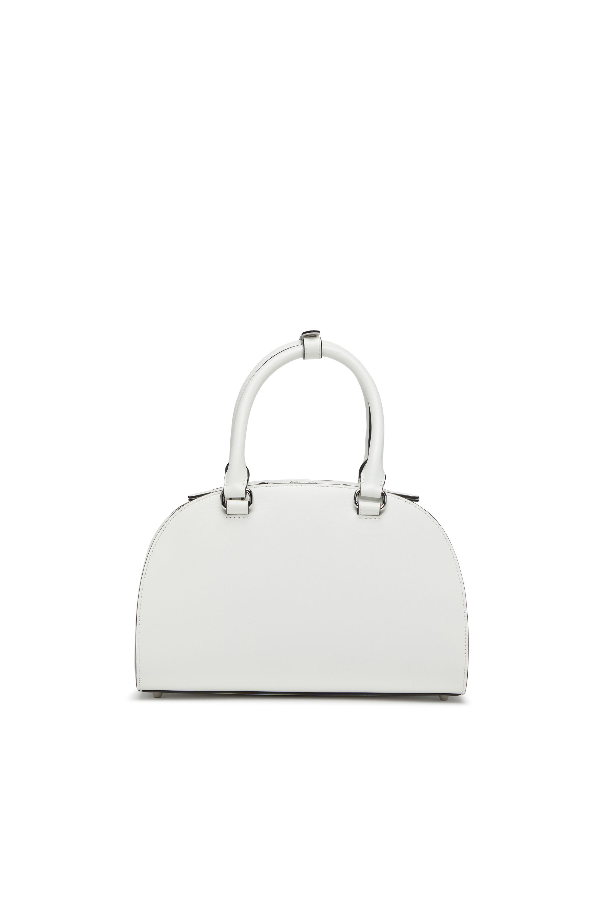 Diesel - 1DR DOME TOP HANDLE, Bolso de cuero tipo bowling Mujer in Blanco - 3
