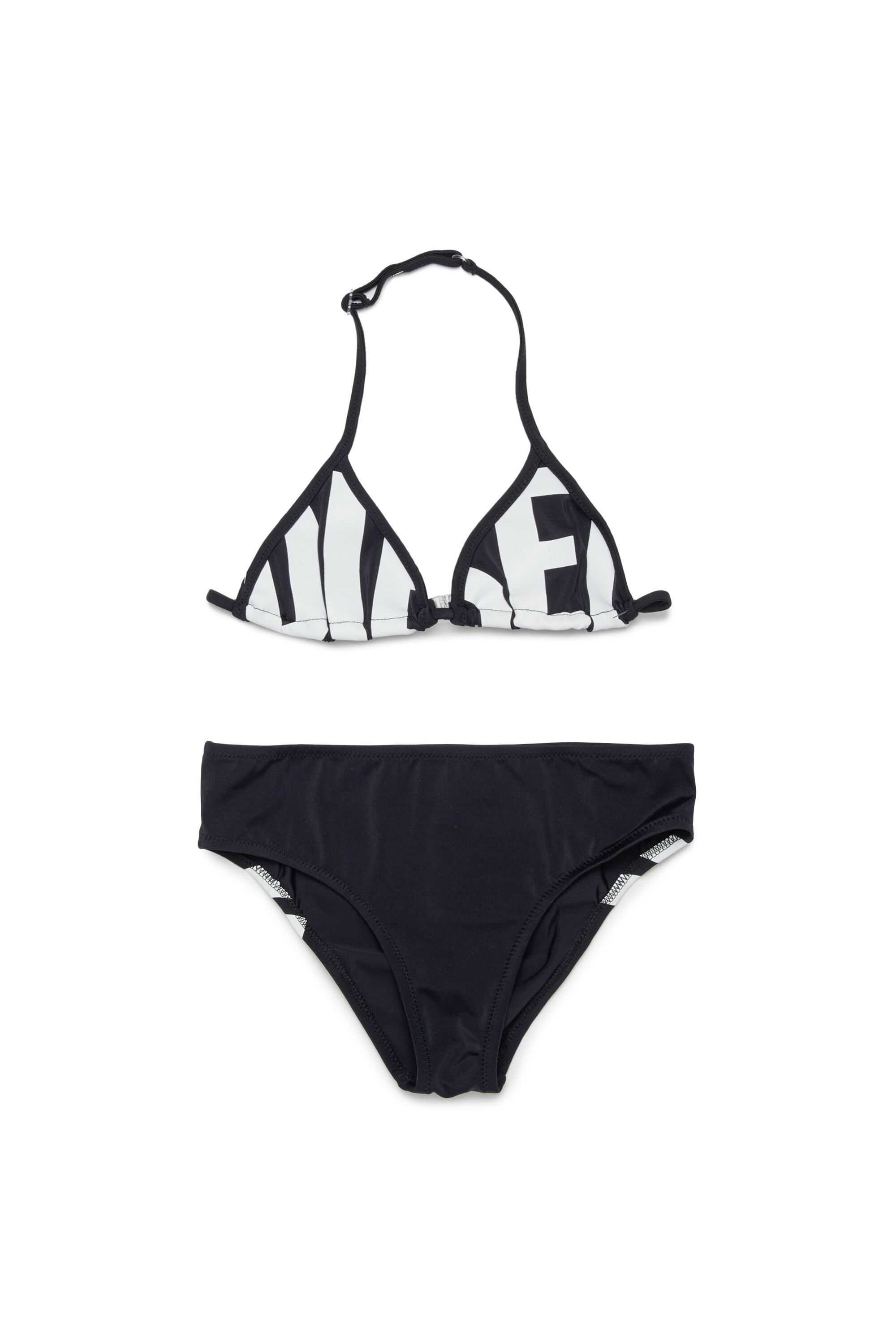 Diesel - MIDDY, Bikini en color liso con maxi logo Mujer in Negro - 1