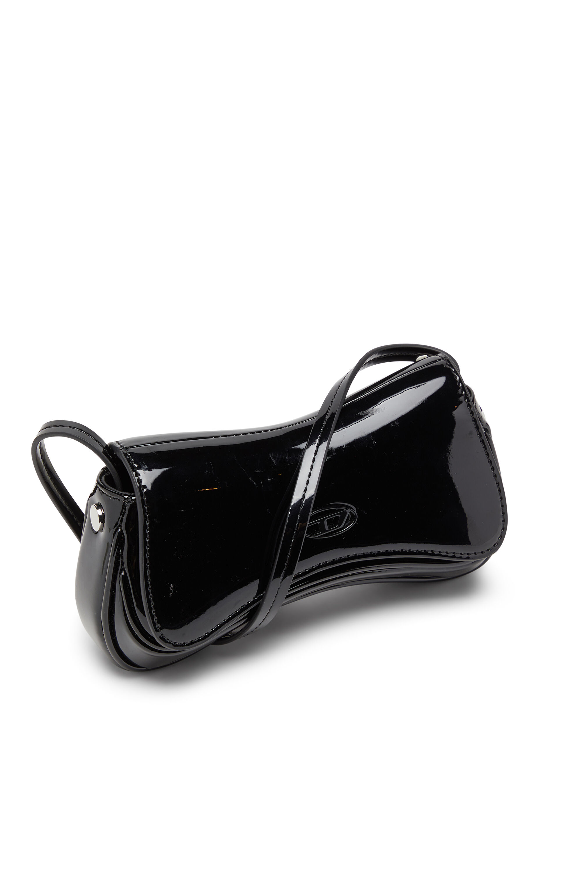 Diesel - PLAY CROSSBODY XS, Play-Bolso bandolera pequeño en PU brillante Mujer in Negro - 5