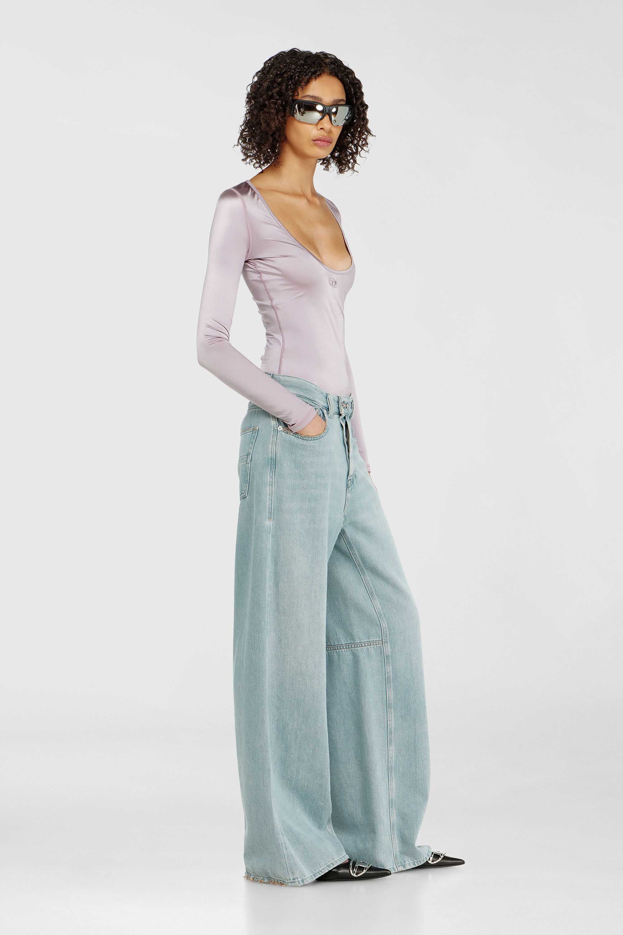 Diesel - Relaxed Jeans 1996 D-Sire 09P84 Mujer, Azul Claro - 2
