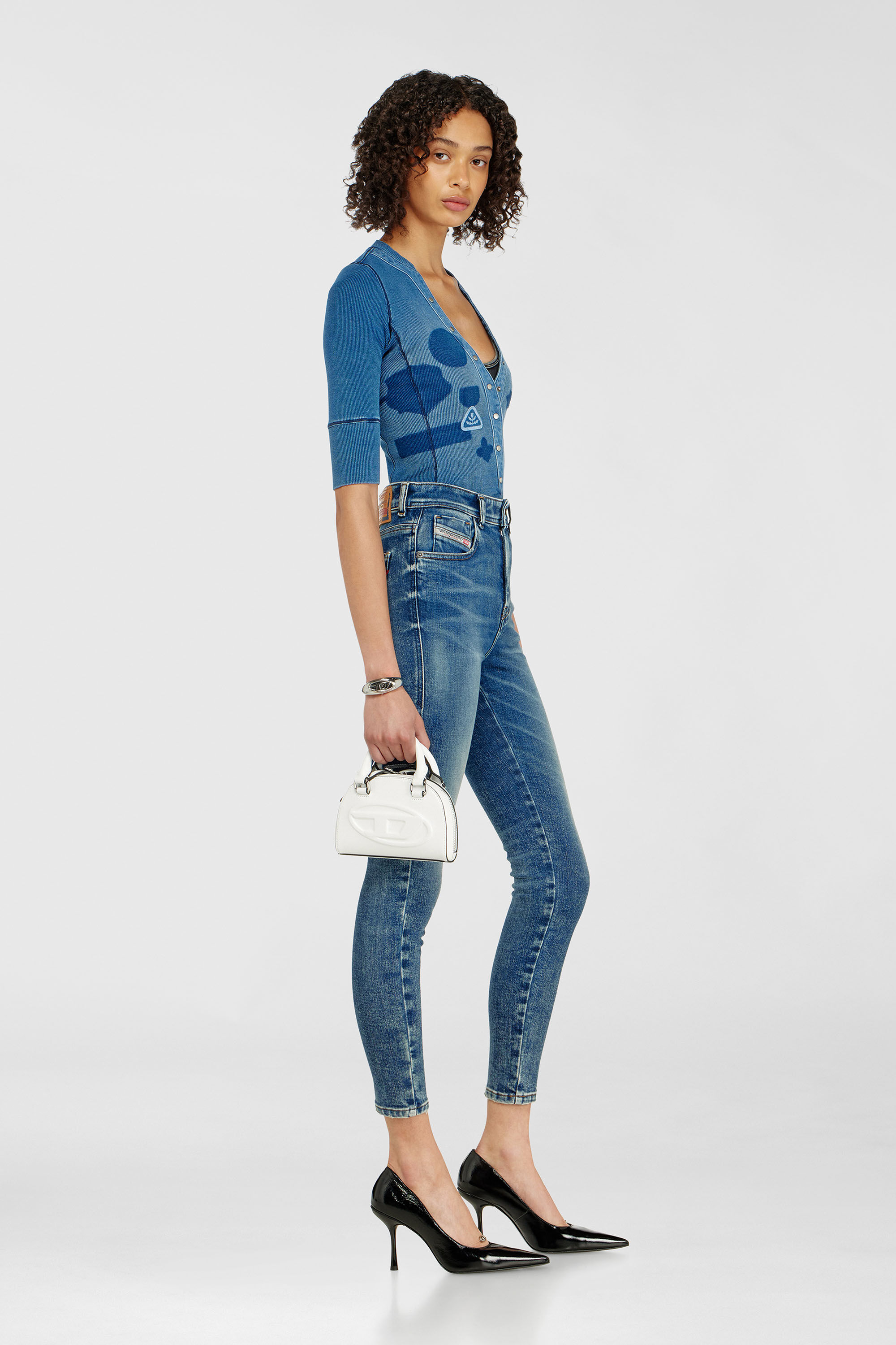 Diesel - Skinny Jeans 1984 Slandy-High 09P72 Mujer, Azul medio - 2