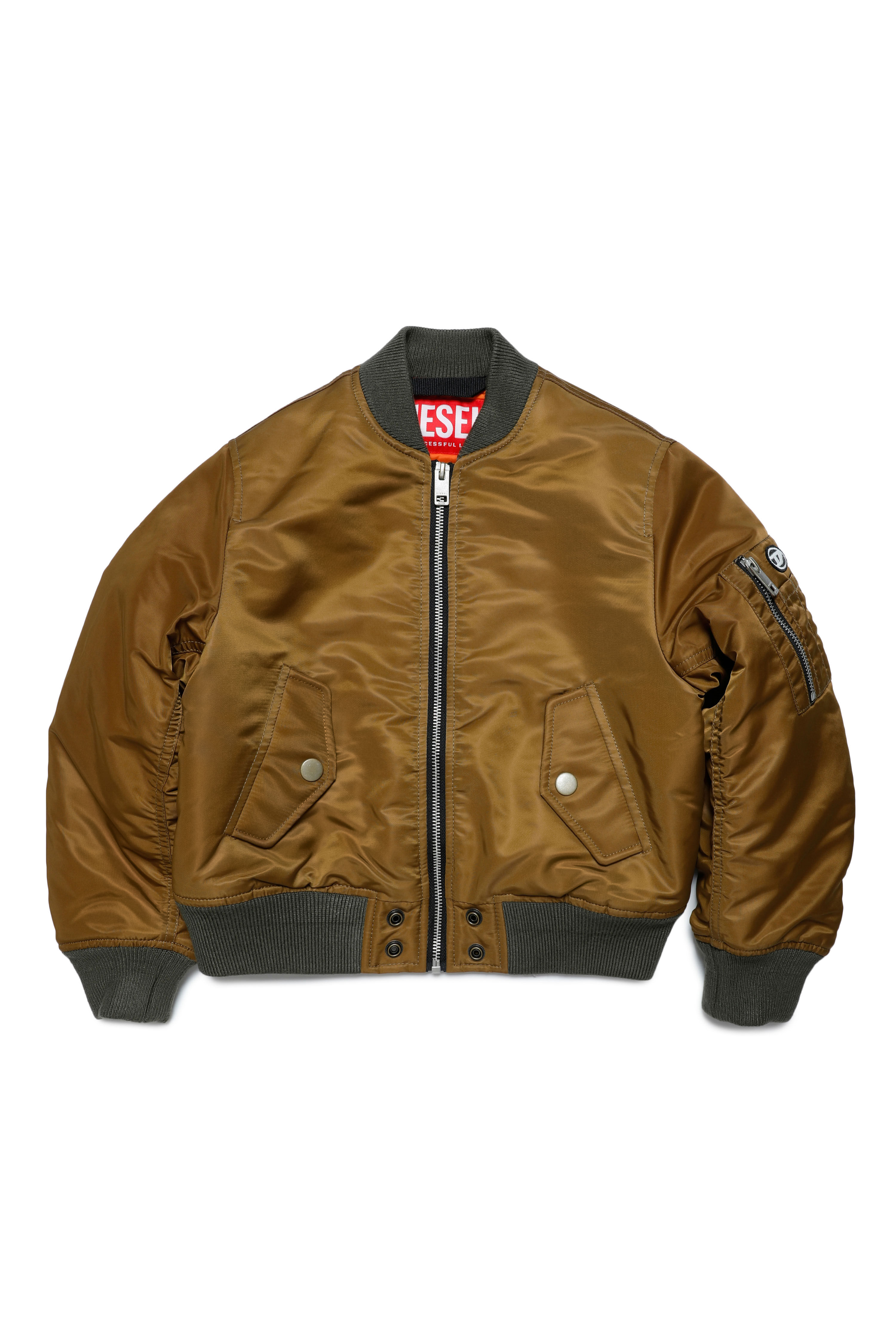 Shine effect hooded bomber jacket 2025