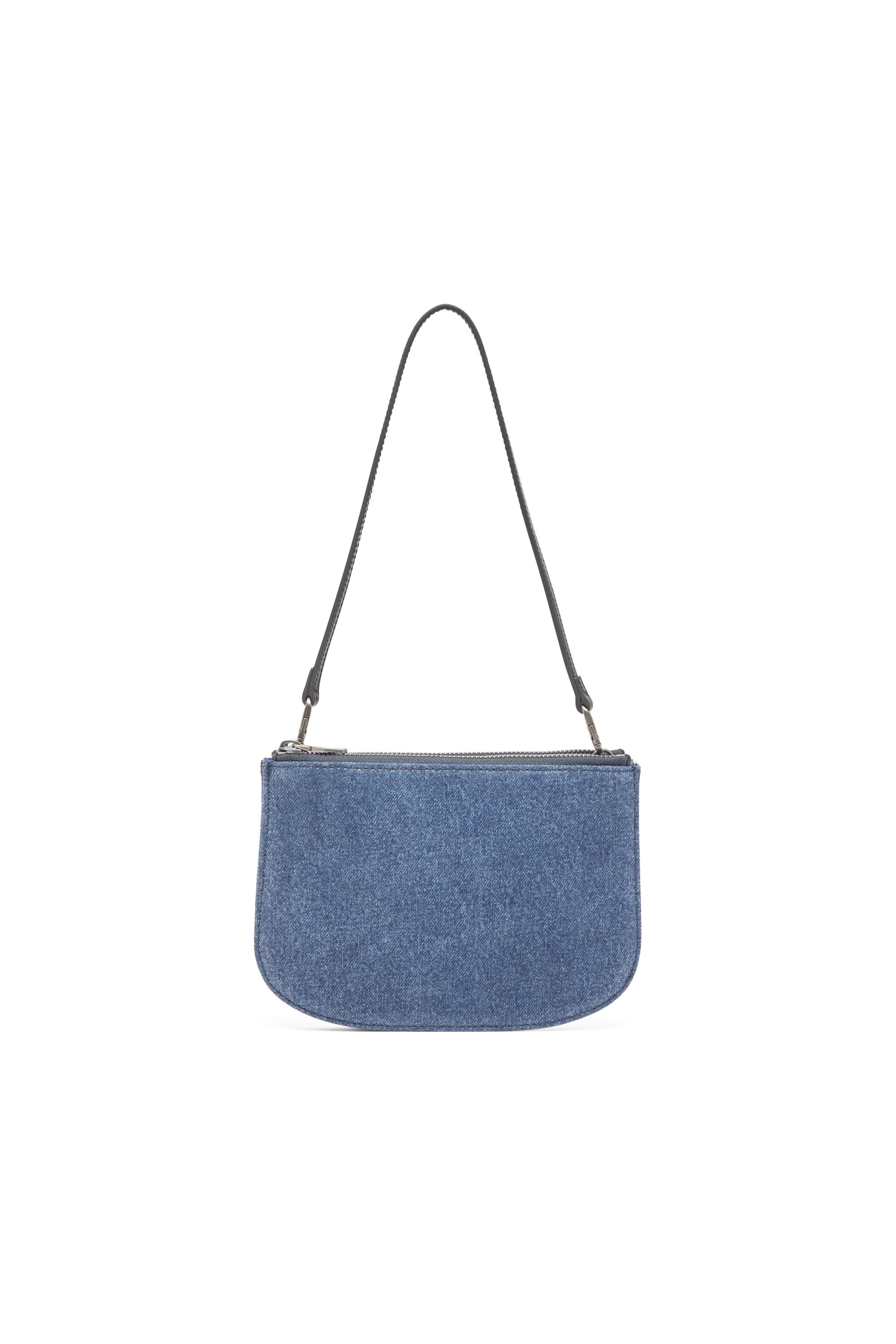 Diesel - 1DR TWIN, Bolso de doble compartimento de hombro de denim solarizado Mujer in Azul marino - 3