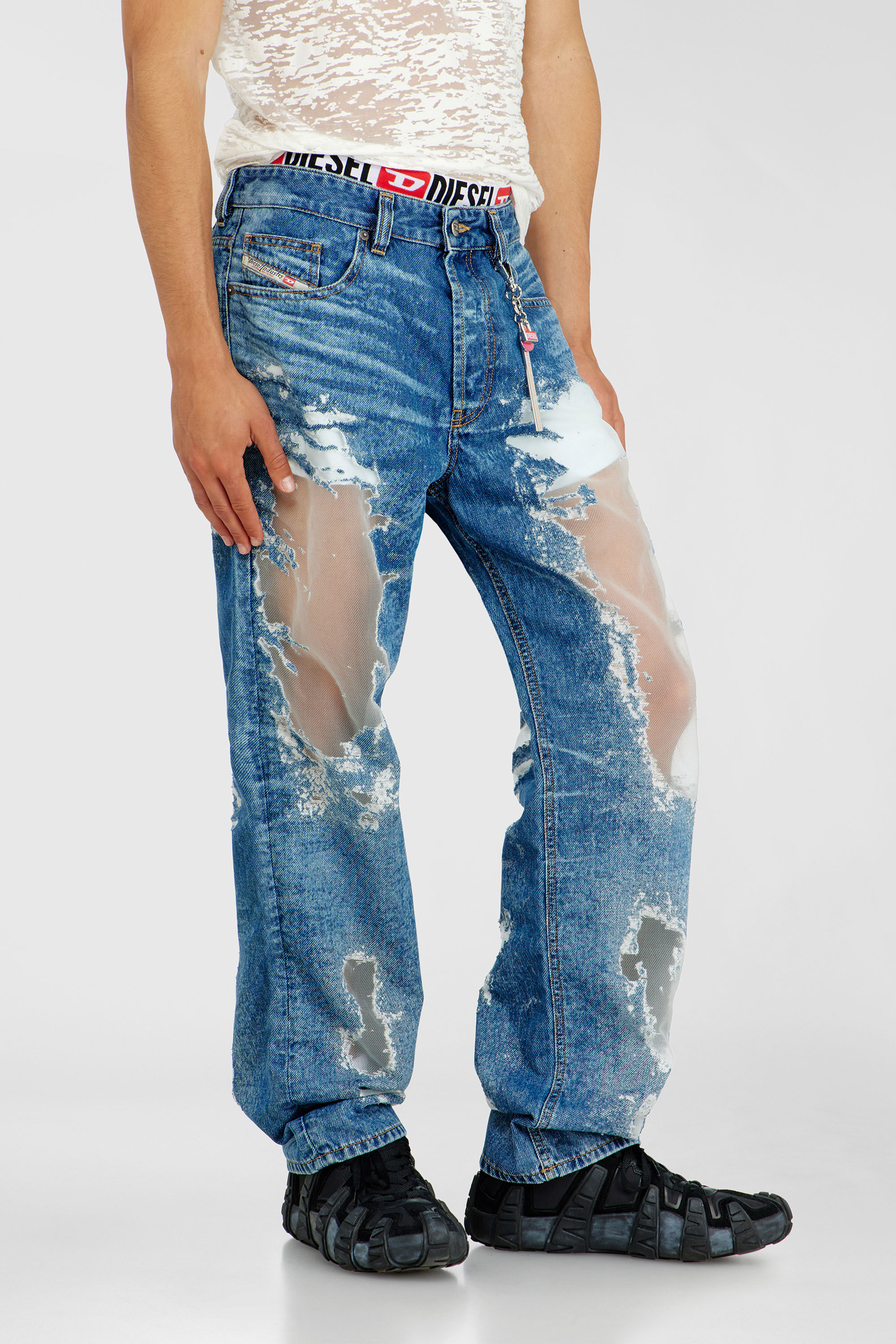 Diesel - Regular Jeans 2024 D-Macs 068ZH Hombre, Azul medio - 5