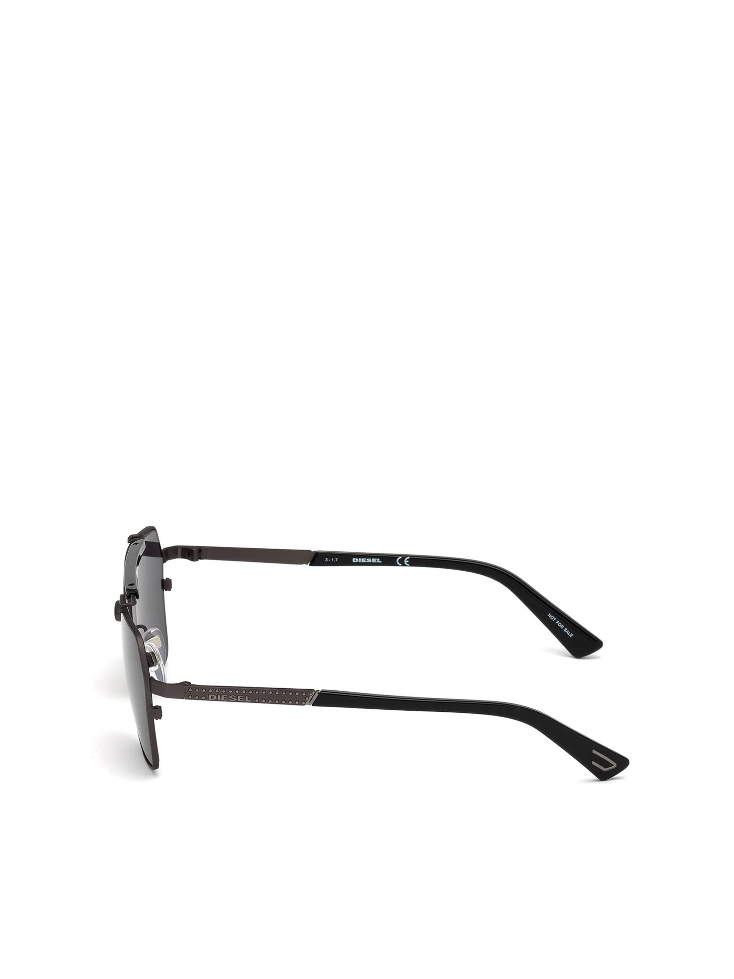 Diesel - DL0256, Gafas de montura hexagonal Hombre in Negro - 3