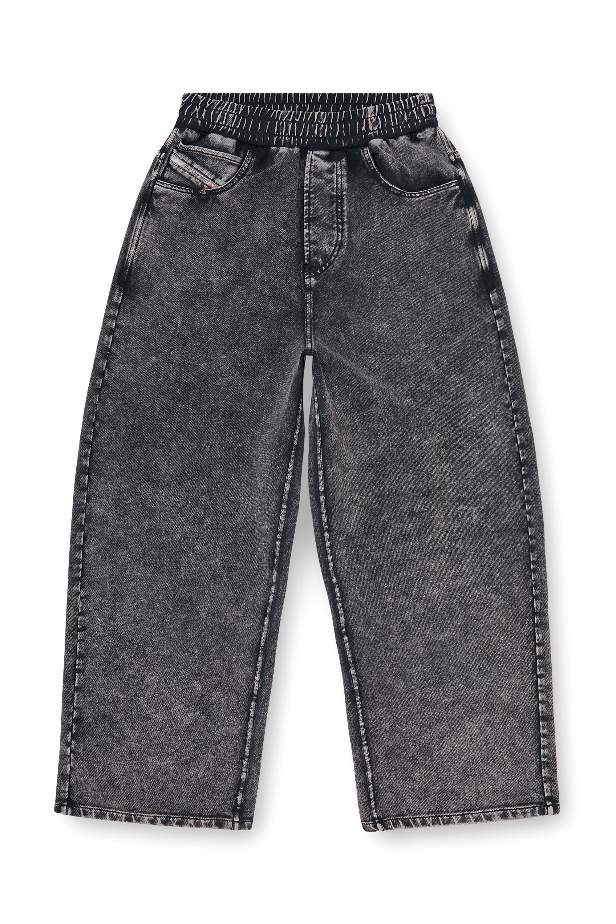 Diesel - P-STUKY, Pantal&oacute;n de ch&aacute;ndal con efecto denim Mujer in Gris - 2