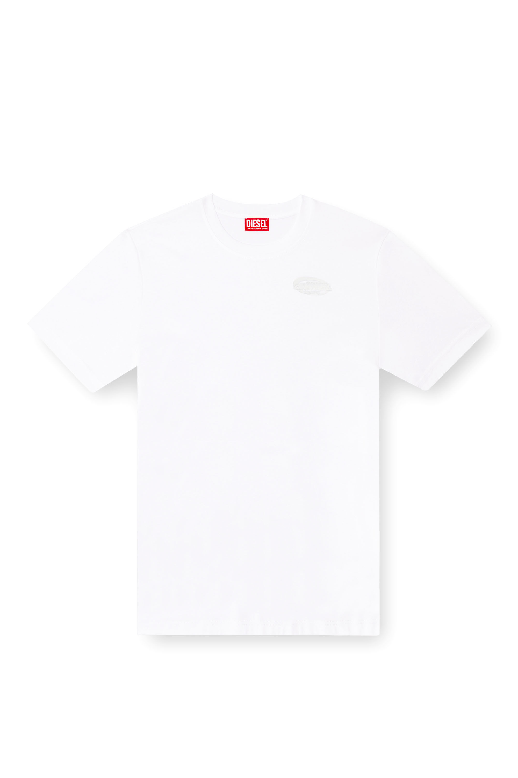 Diesel - T-MADJUST-R2, Camiseta de algodón mercerizado con logotipo a tono Hombre in Blanco - 2