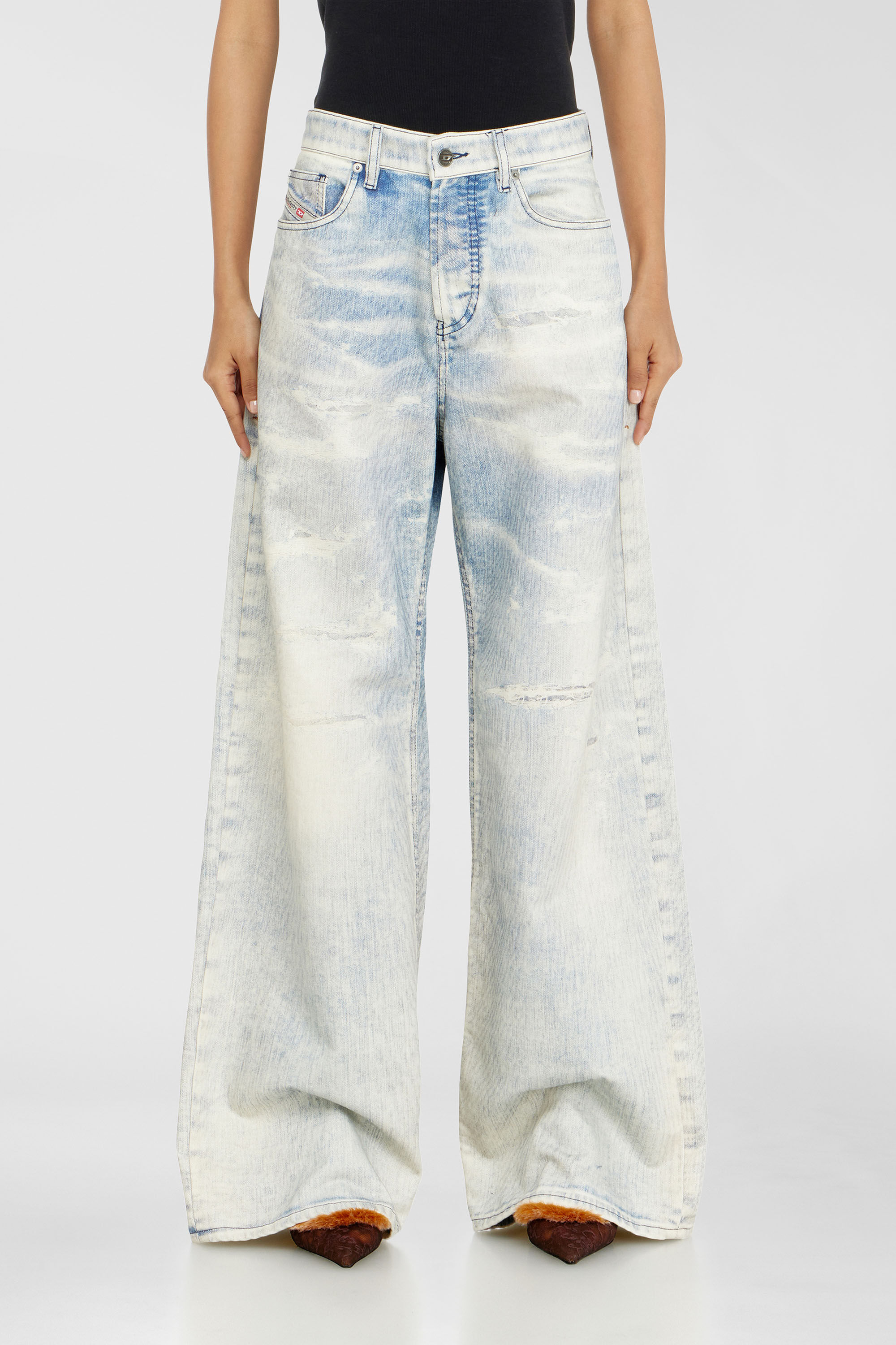 Diesel - Relaxed Jeans 1996 D-Sire 09R69 Mujer, Azul Claro - 4